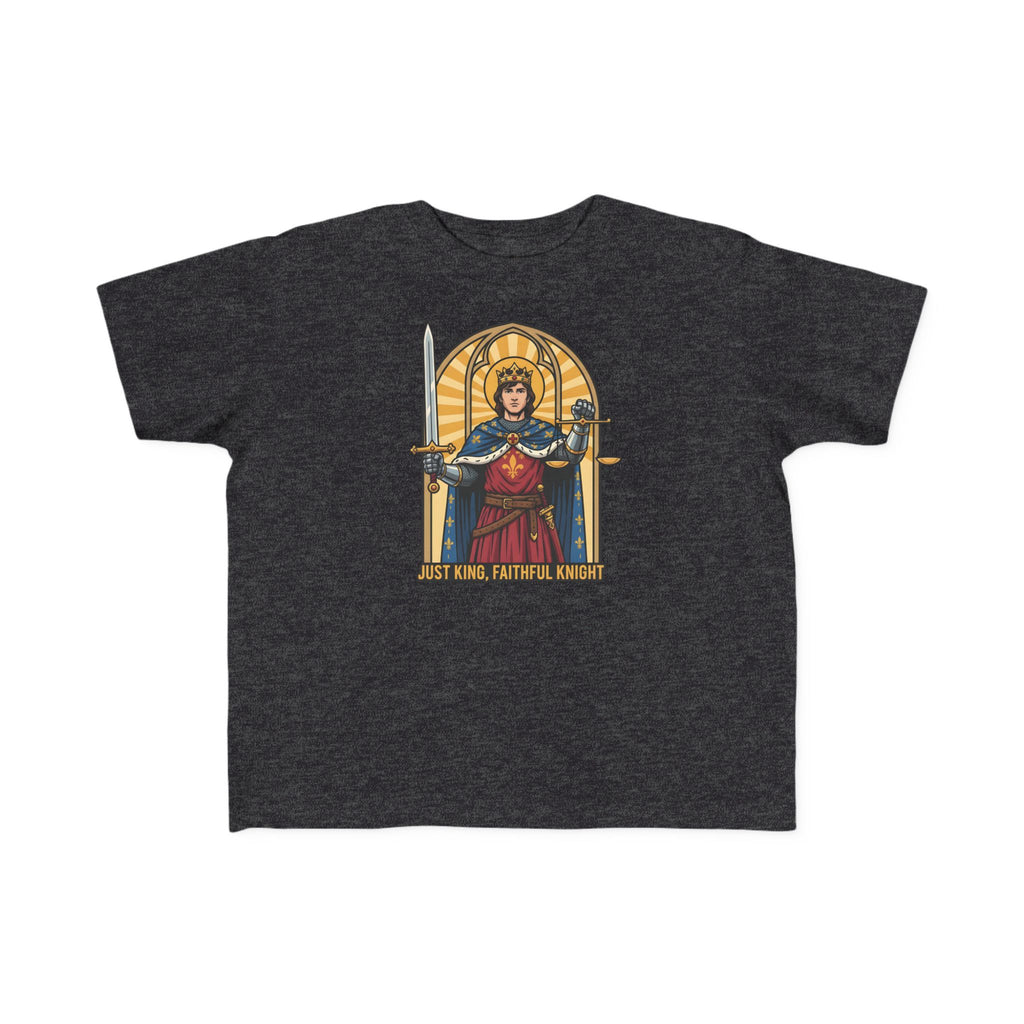 Camiseta de San Luis IX para niño | Camiseta cristiana "Fiel Caballero" para niño