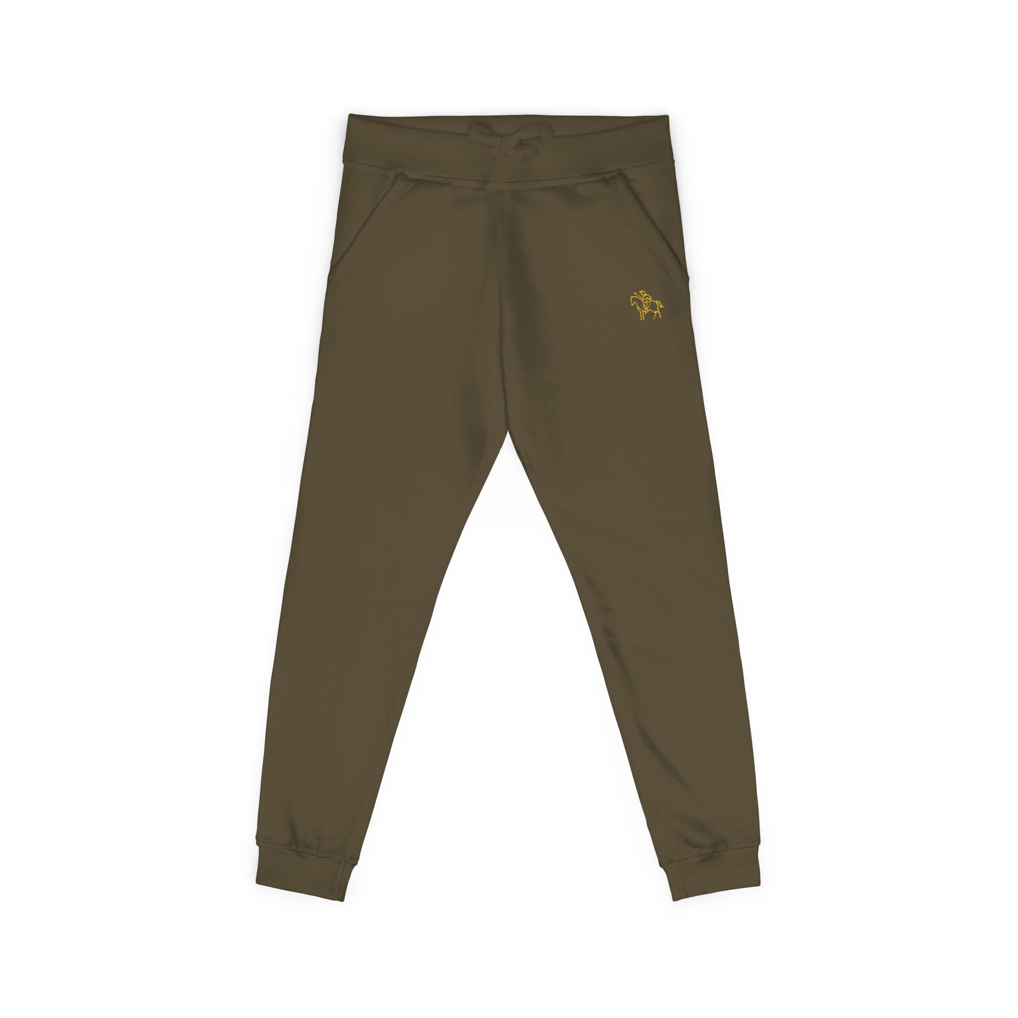 Pantalones deportivos de polar Faith Crusader | Joggers bordados para hombre católico | Ropa cómoda y acogedora para el día a día