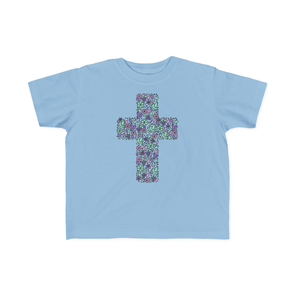 Camiseta cruzada floral para niños pequeños