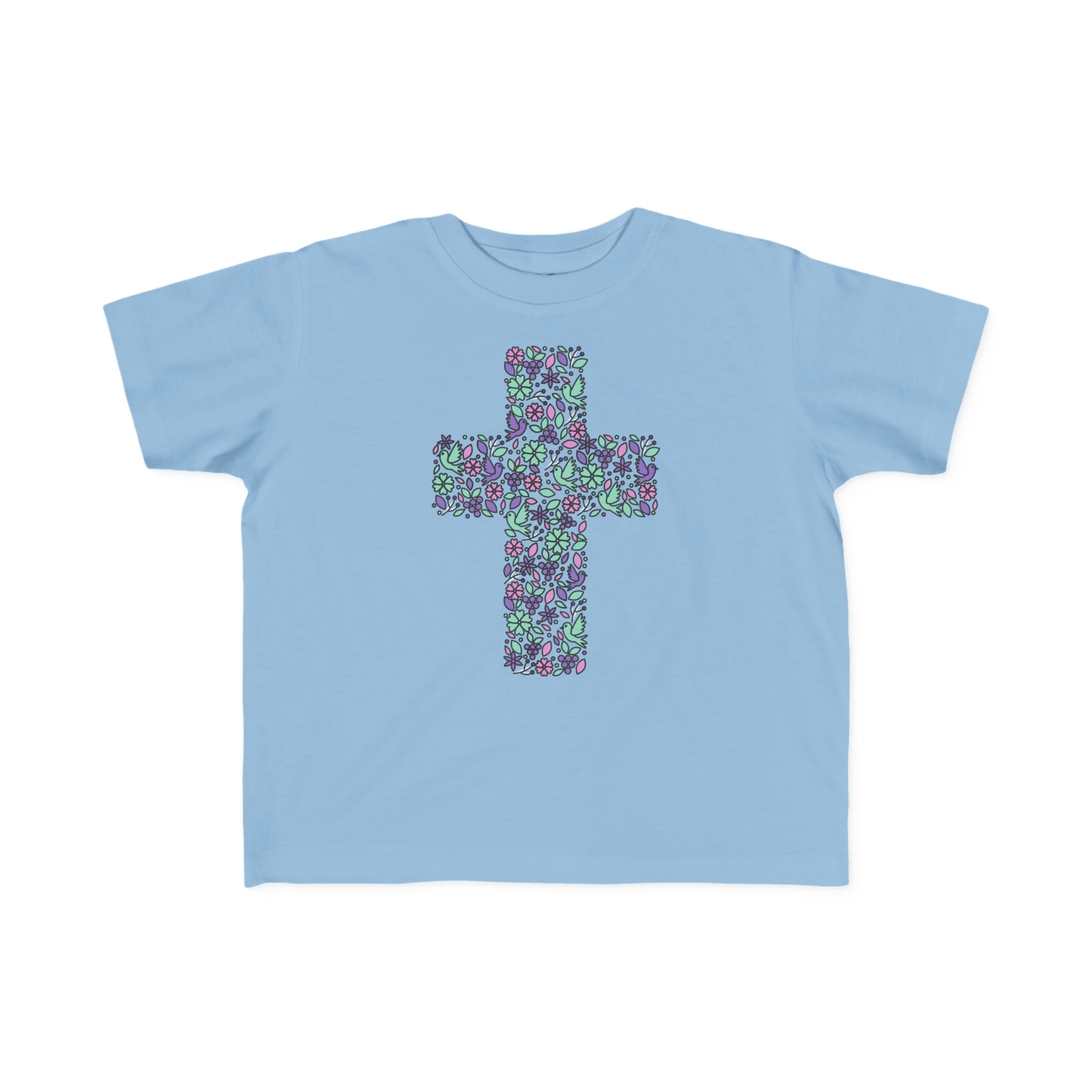 Toddler  Floral Cross Tee