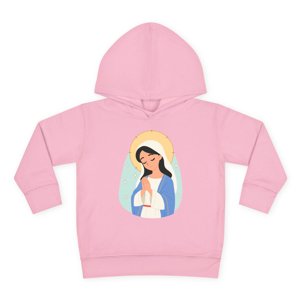 Sudadera con capucha para niña con la Virgen María Rezando | Sudadera con capucha inspirada en la fe para niñas | Ropa católica suave y acogedora