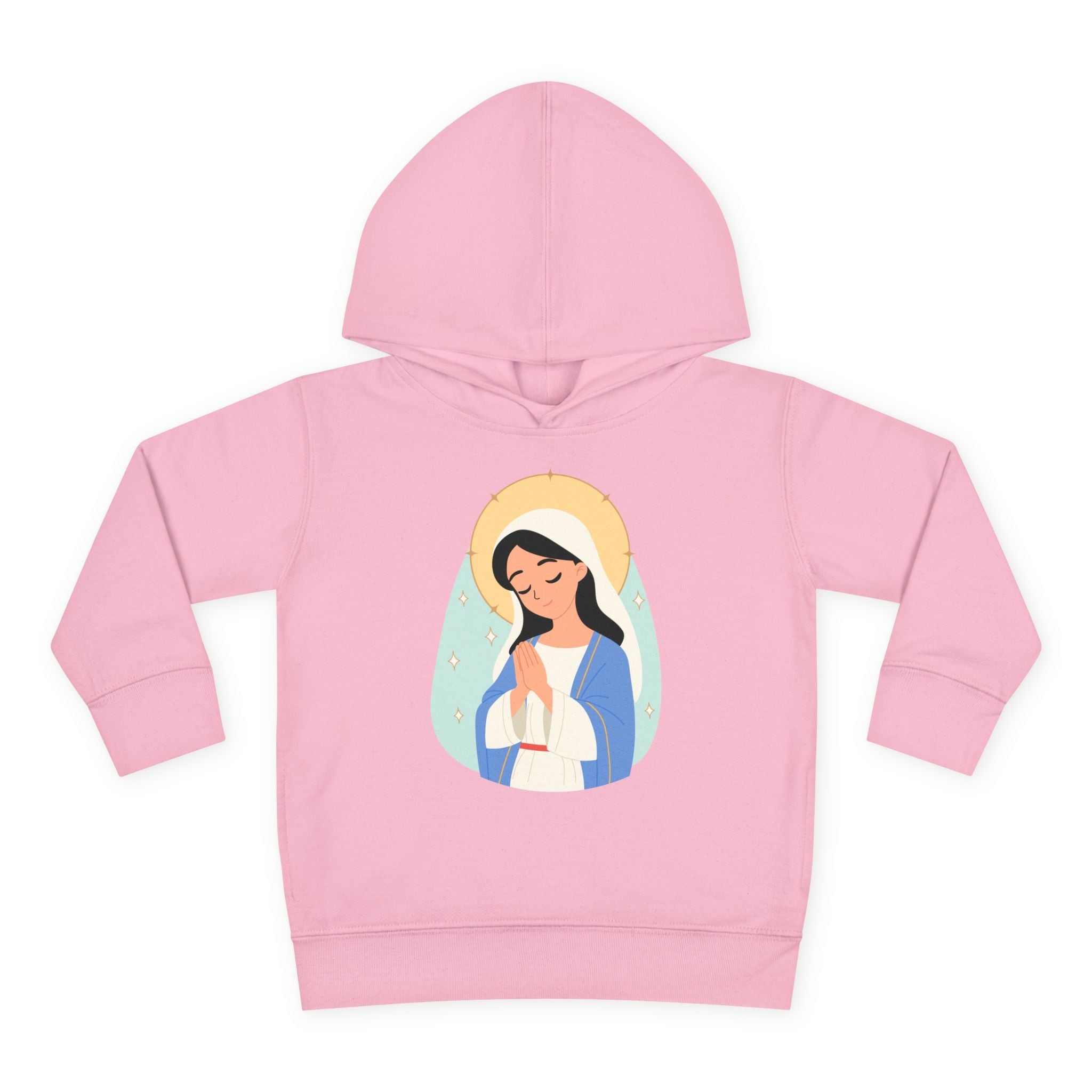 Sudadera con capucha para niña con la Virgen María Rezando | Sudadera con capucha inspirada en la fe para niñas | Ropa católica suave y acogedora