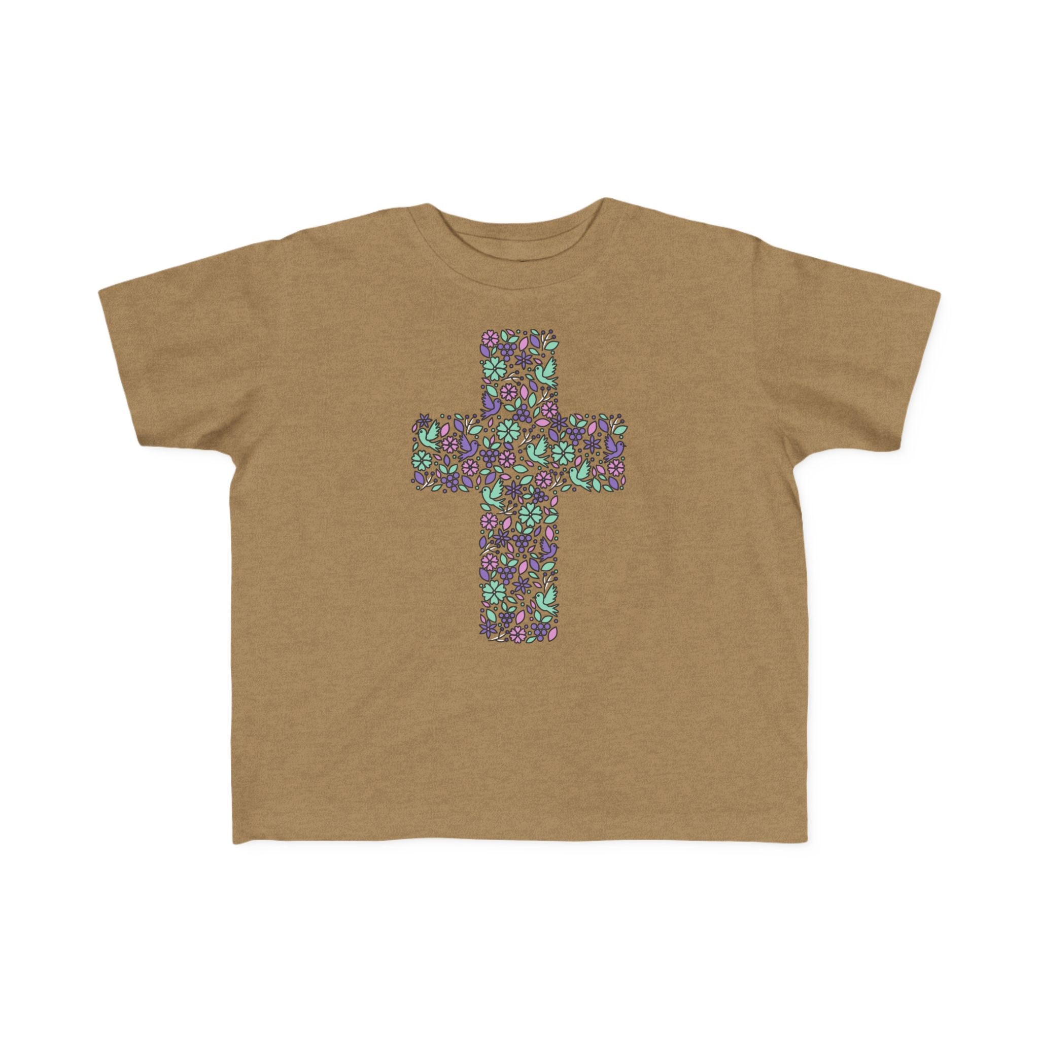 Toddler  Floral Cross Tee