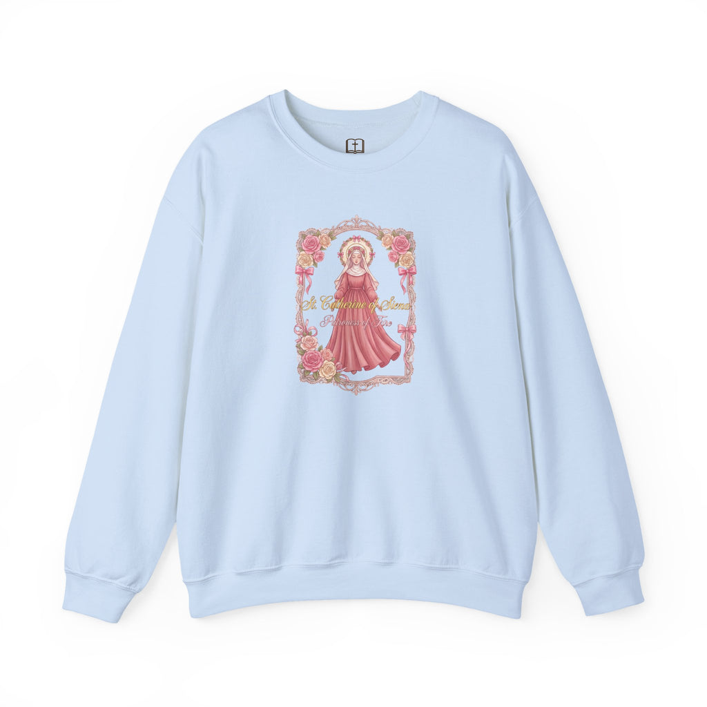St. Catherine of Siena Patroness of Fire Crewneck Sweatshirt
