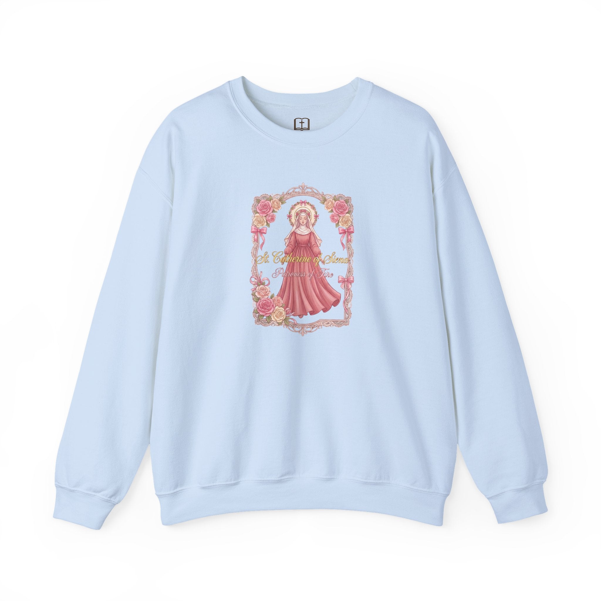 St. Catherine of Siena Patroness of Fire Crewneck Sweatshirt
