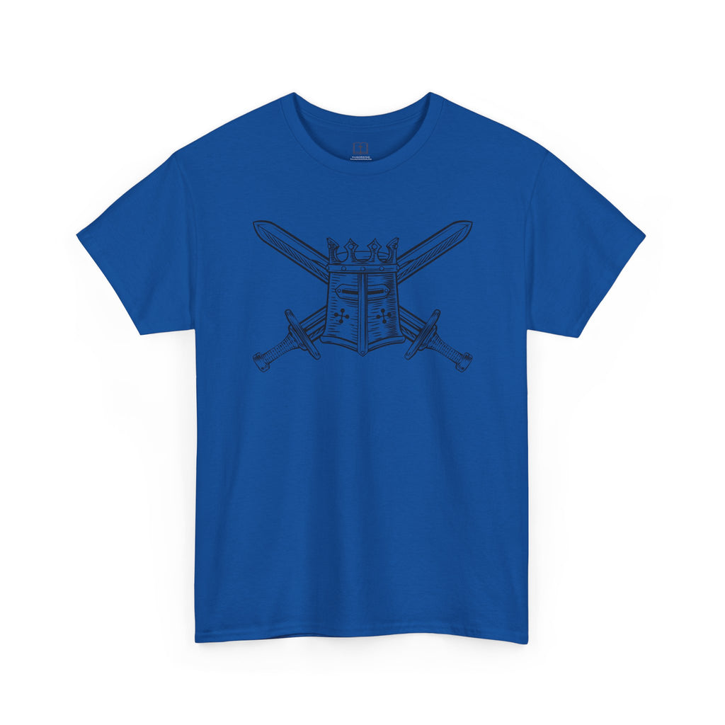 Camiseta Battle Ready para hombre | Camiseta gráfica Faith Warrior | Ropa católica para hombre
