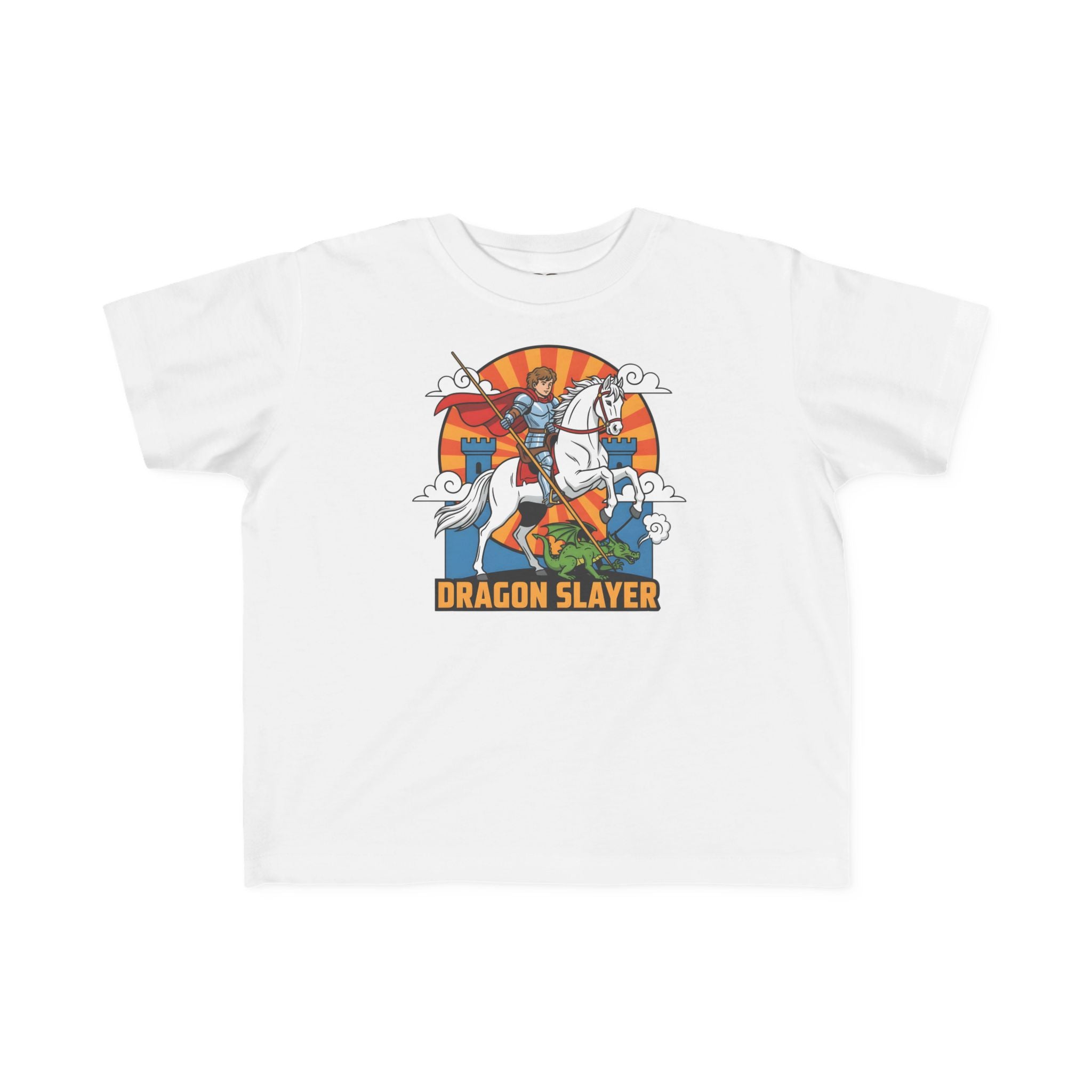Camiseta infantil de San Jorge Cazador de Dragones | Camiseta de aventura inspirada en la fe para niños