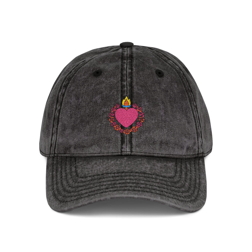 Vintage Sacred Heart Embroidered Baseball Cap | Catholic Cap