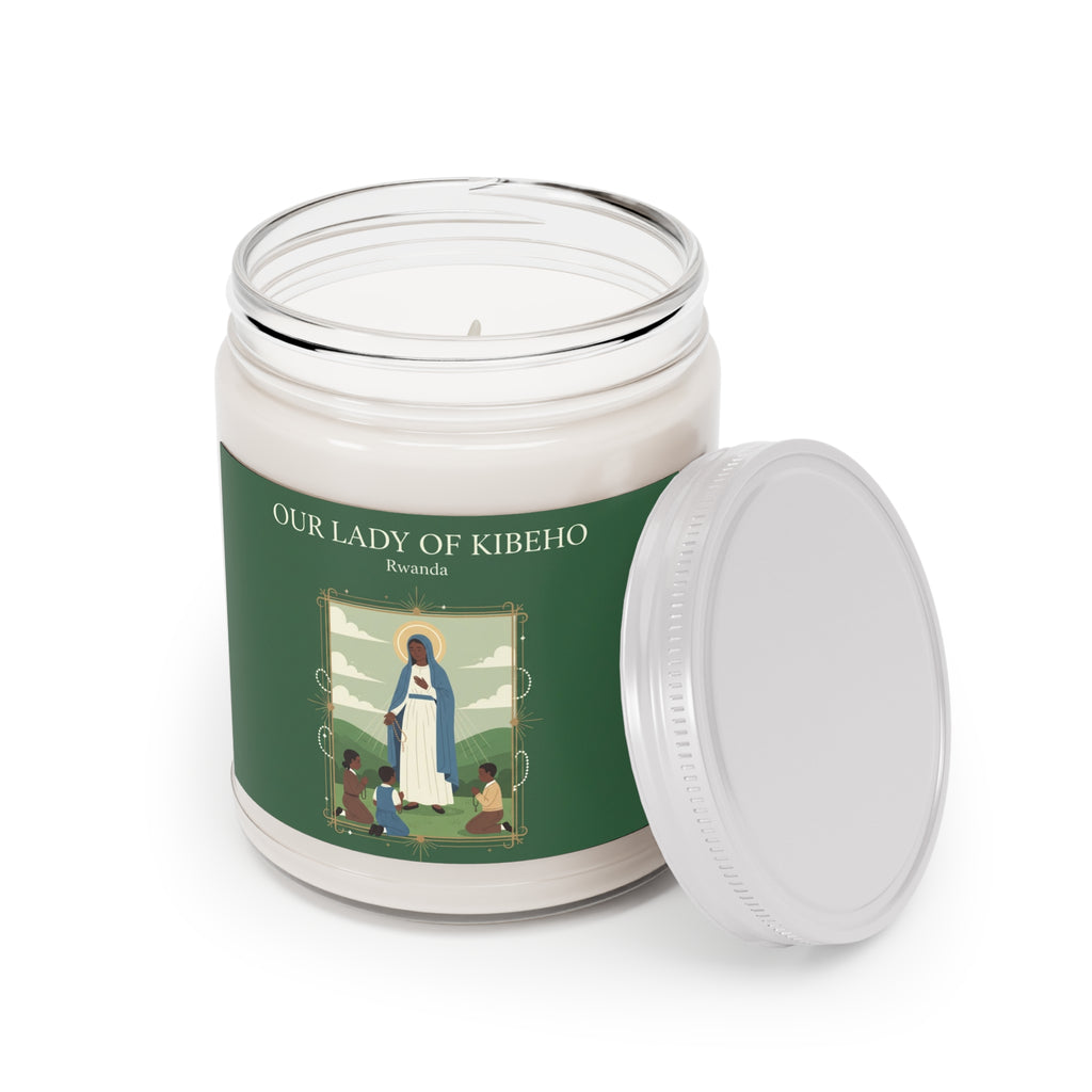 Nuestra Señora de Kibeho - Vela de soja perfumada | Decoración relajante para el hogar, dones espirituales, atención plena, aromaterapia, velas de regalo
