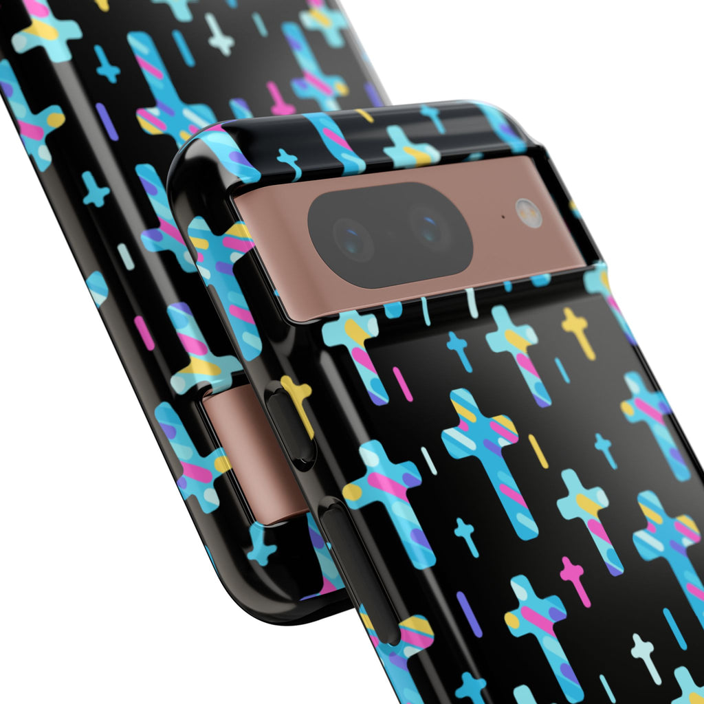 Colorful Cross Google Pixel Phone Case | Faith-Inspired Protection | Christian Gift & Everyday Accessory