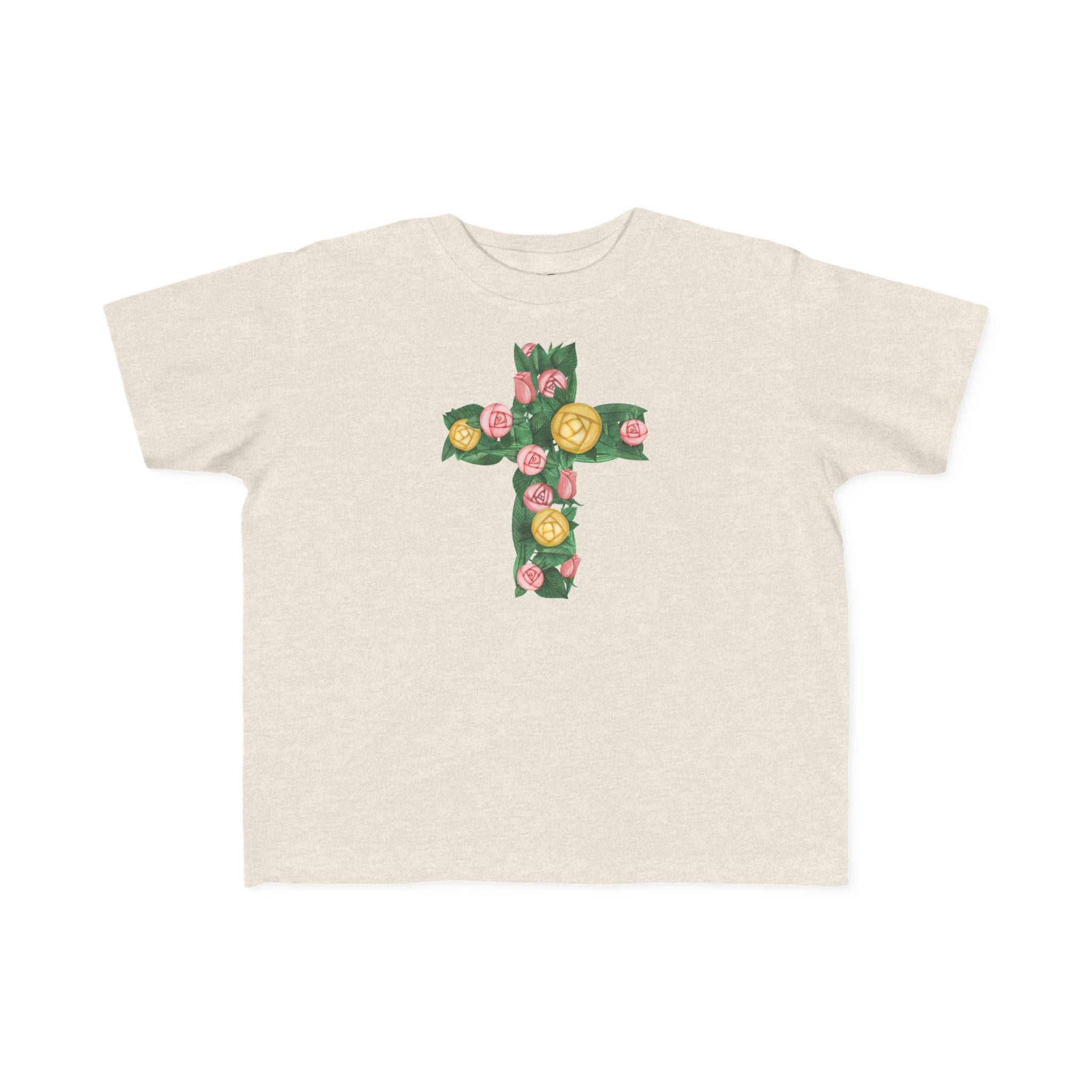Toddler  Floral Cross Tee