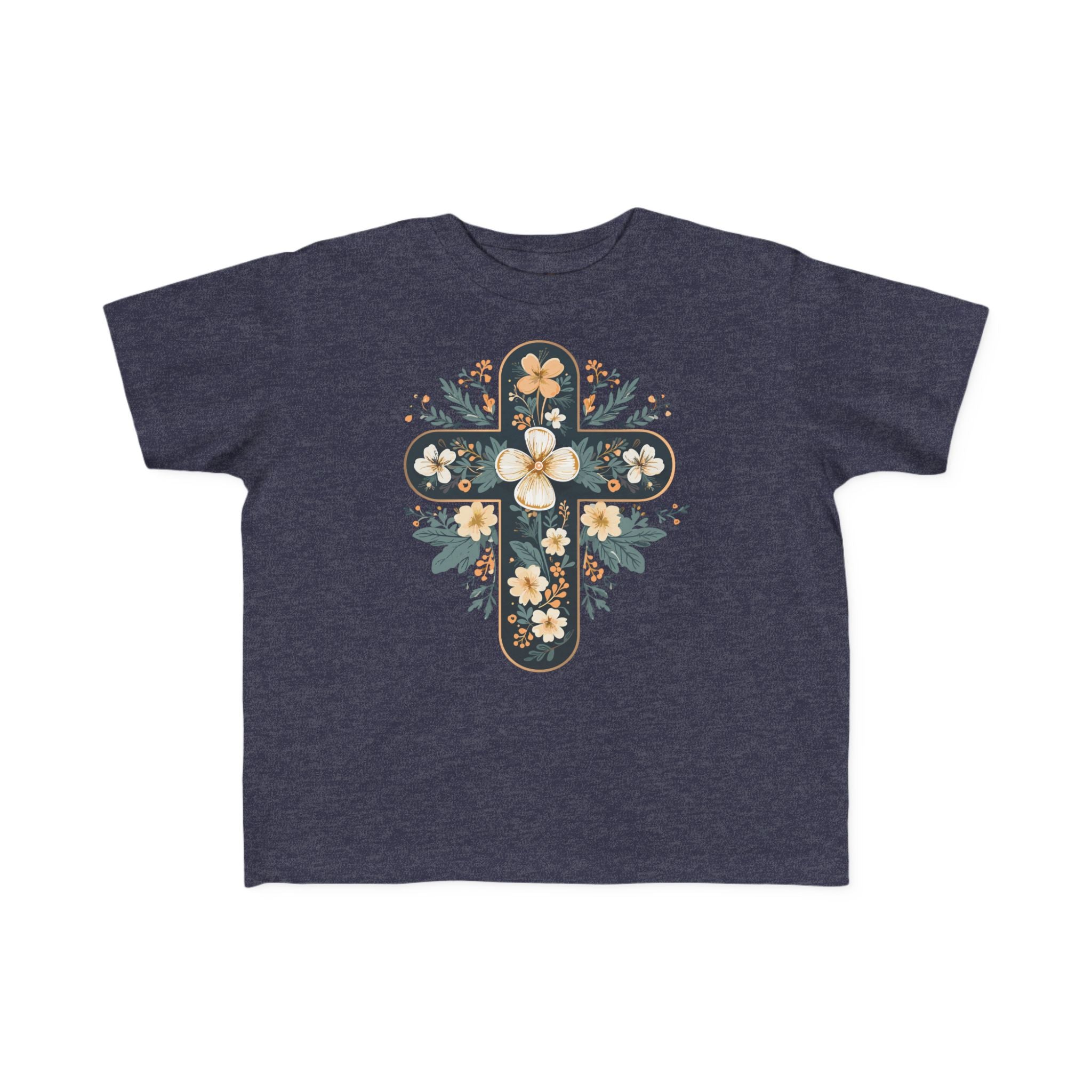 Toddler Floral Cross Tee