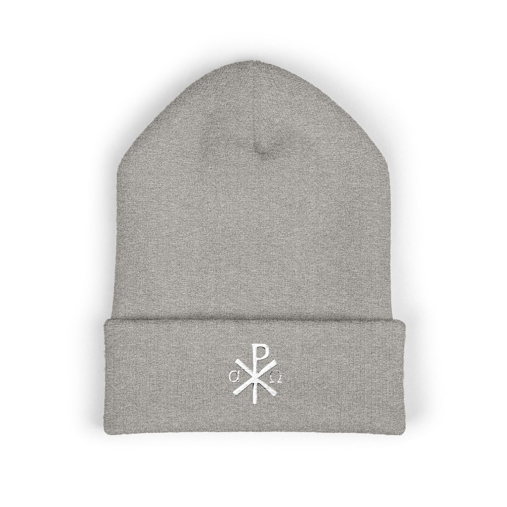 Gorro católico Chi Rho Alpha Omega - Gorro de invierno con cristograma cristiano