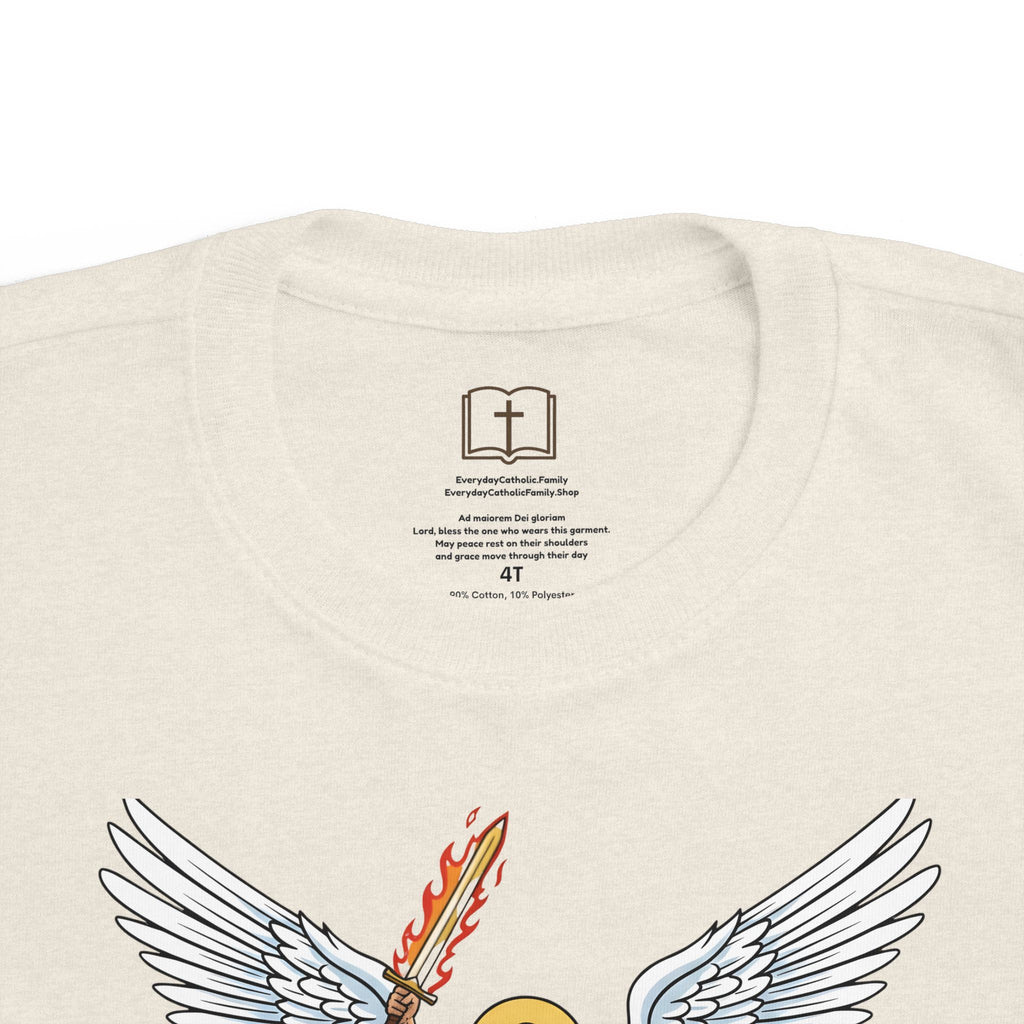 Camiseta de San Miguel Arcángel para niño | Camiseta cristiana Heaven's General para niño