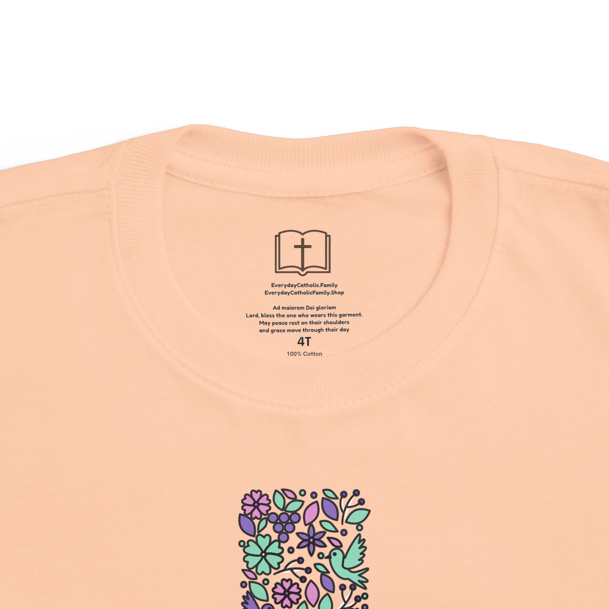 Camiseta cruzada floral para niños pequeños