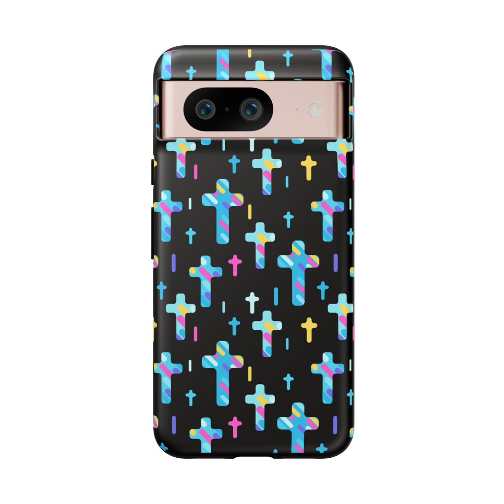 Colorful Cross Google Pixel Phone Case | Faith-Inspired Protection | Christian Gift & Everyday Accessory