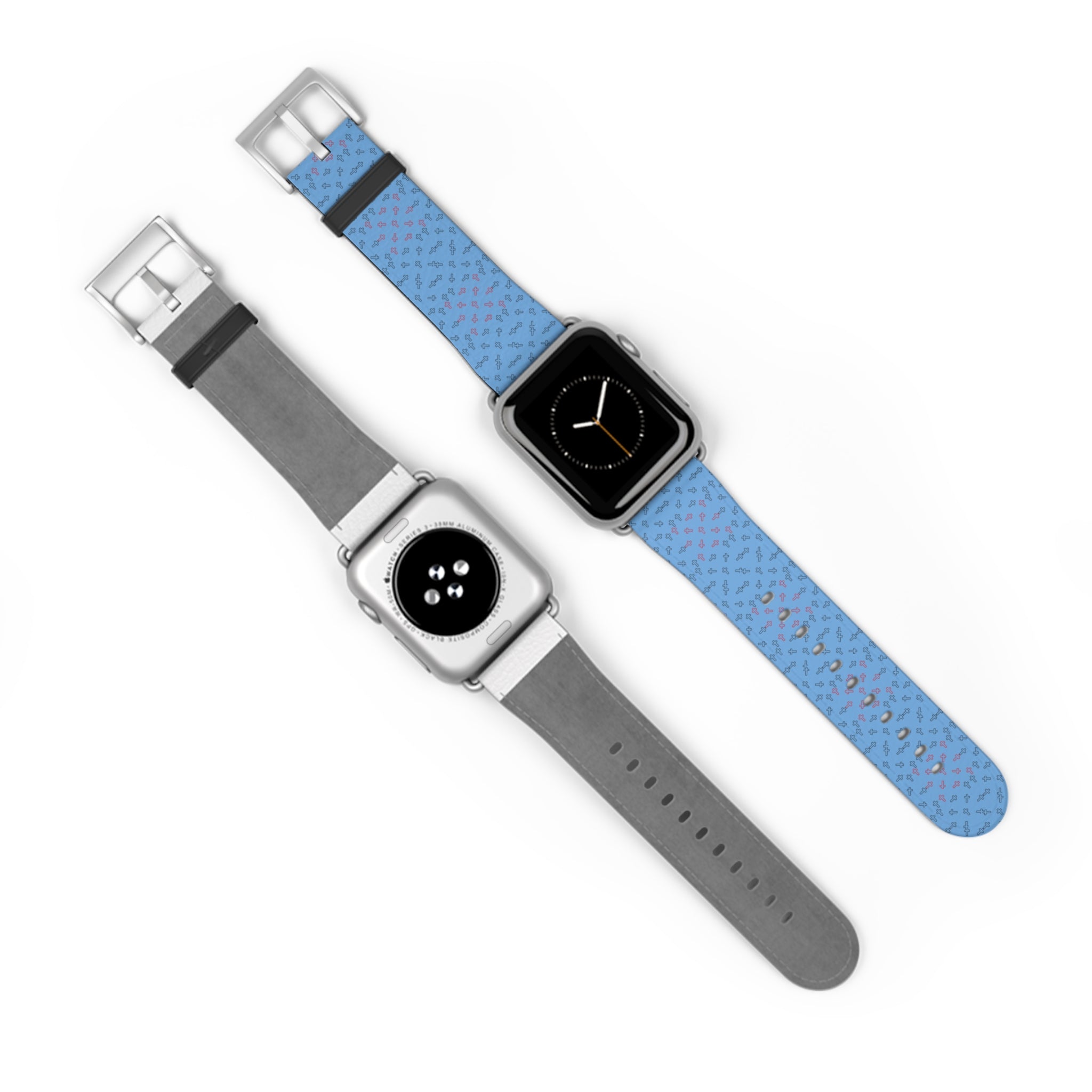 Correa para iWatch con diseño de cruz azul – Edición Modern Faith para mujer