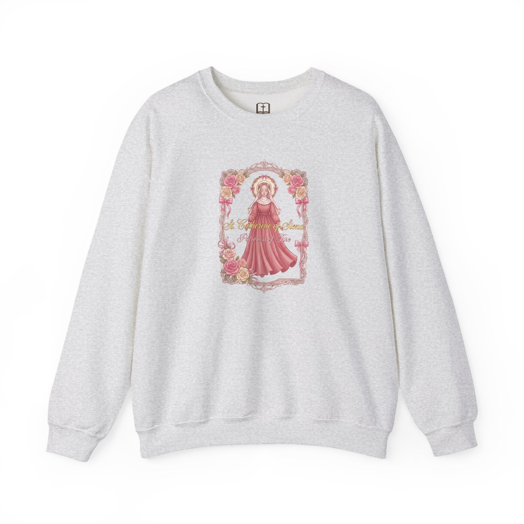 St. Catherine of Siena Patroness of Fire Crewneck Sweatshirt