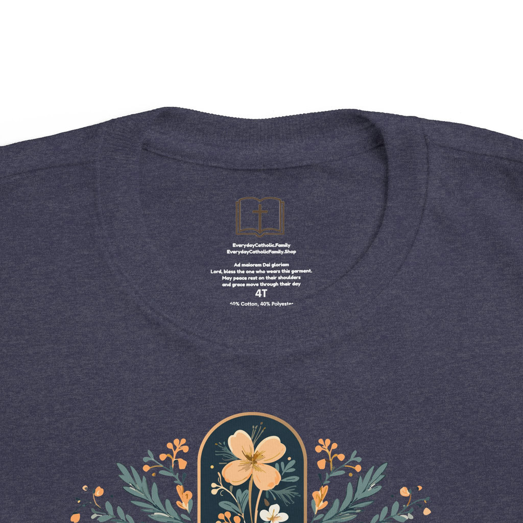 Camiseta cruzada floral para niños pequeños
