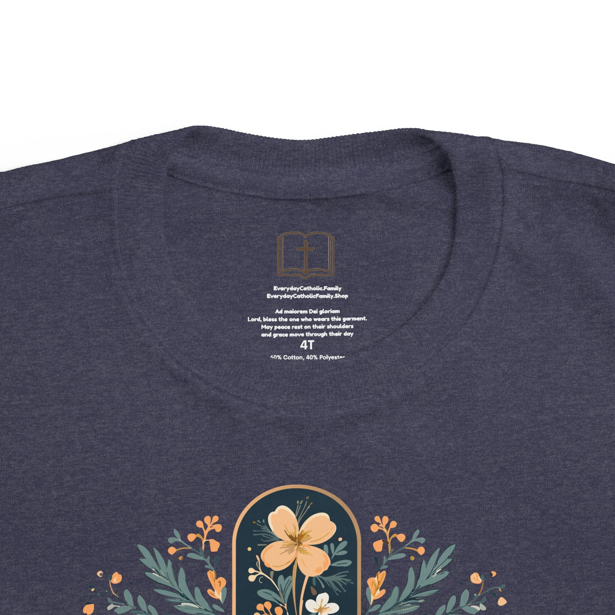 Camiseta cruzada floral para niños pequeños