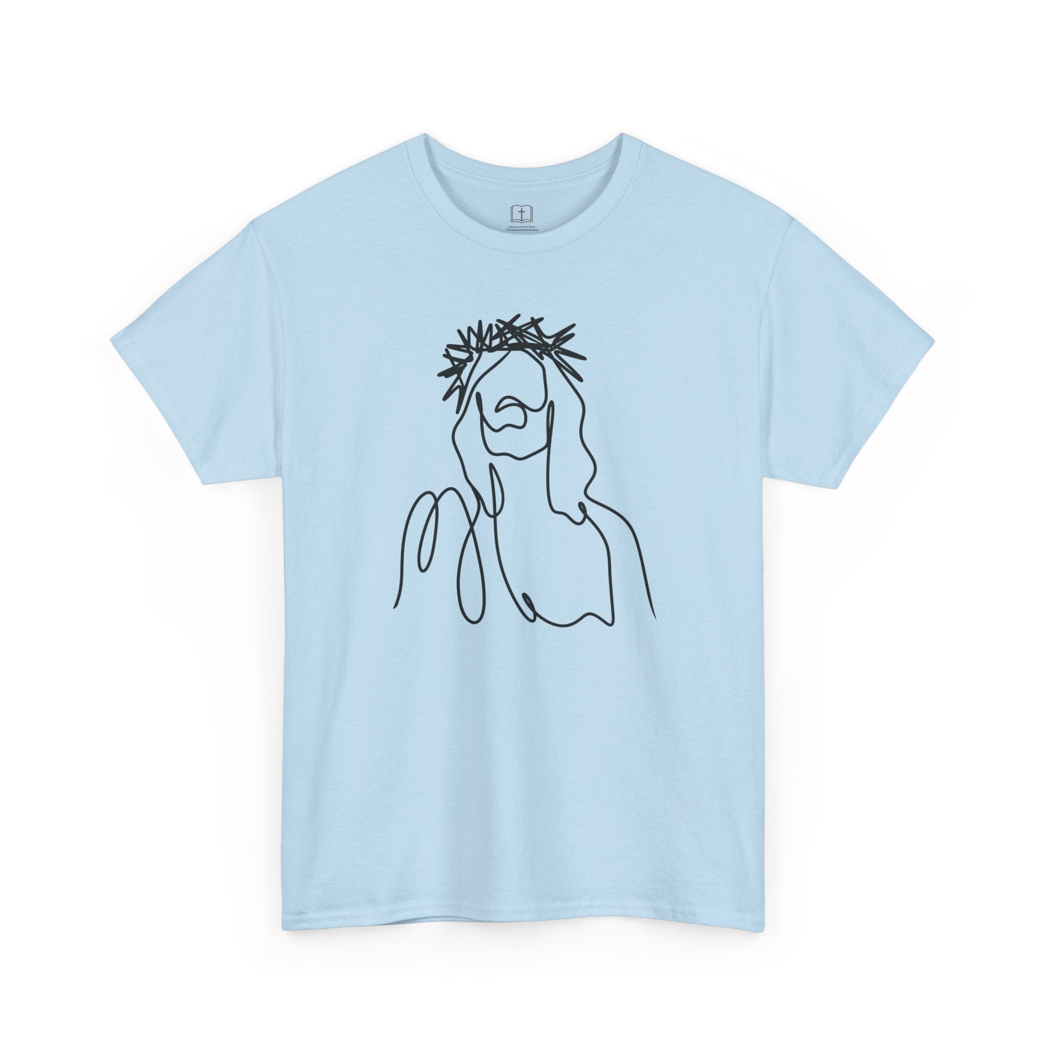 Artistic Line Drawing Jesus Women’s T-Shirt | Minimalist Faith Tee | Christian Apparel