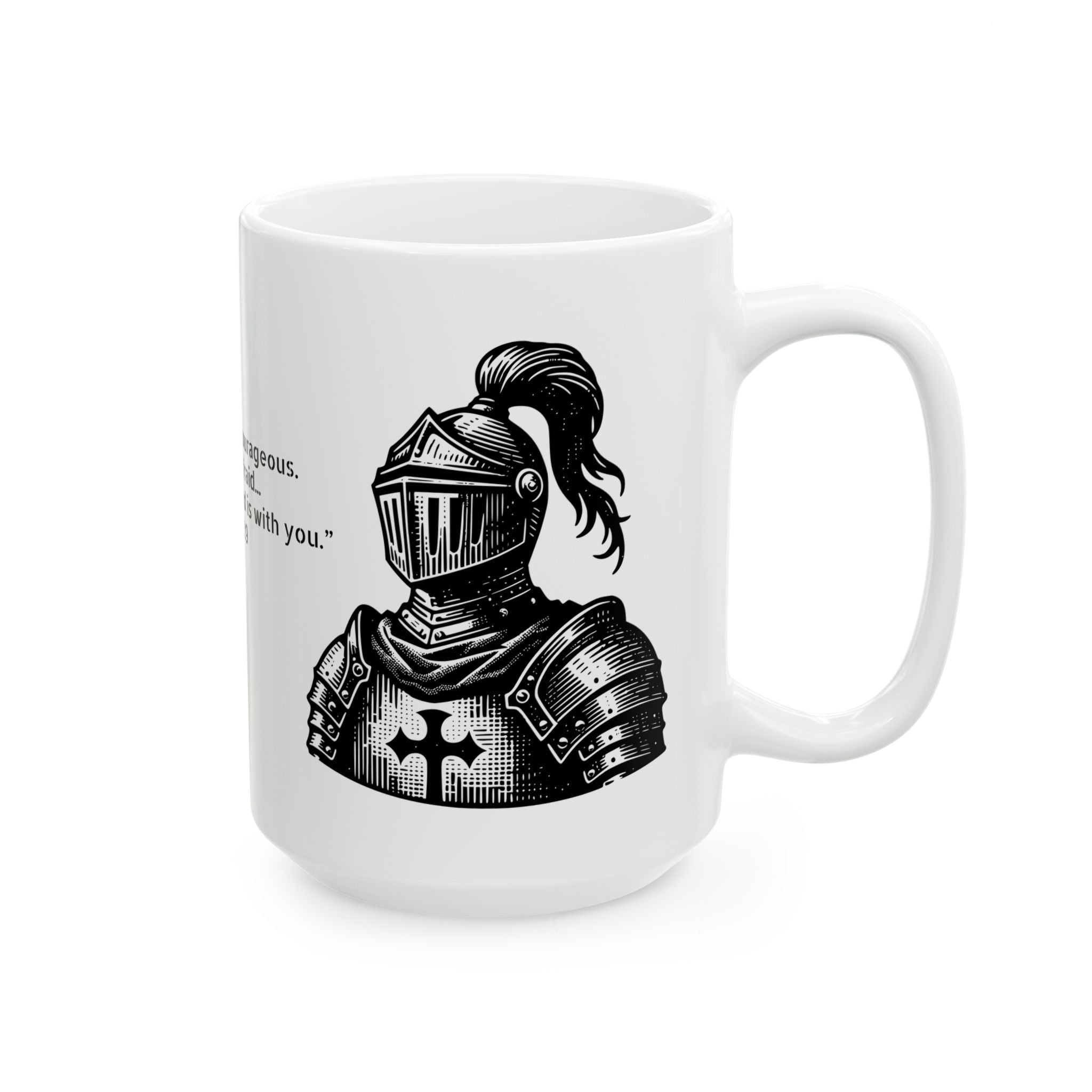 Taza Josué 1:9 – Sé fuerte y valiente | Edición Caballero Cristiano para Hombres