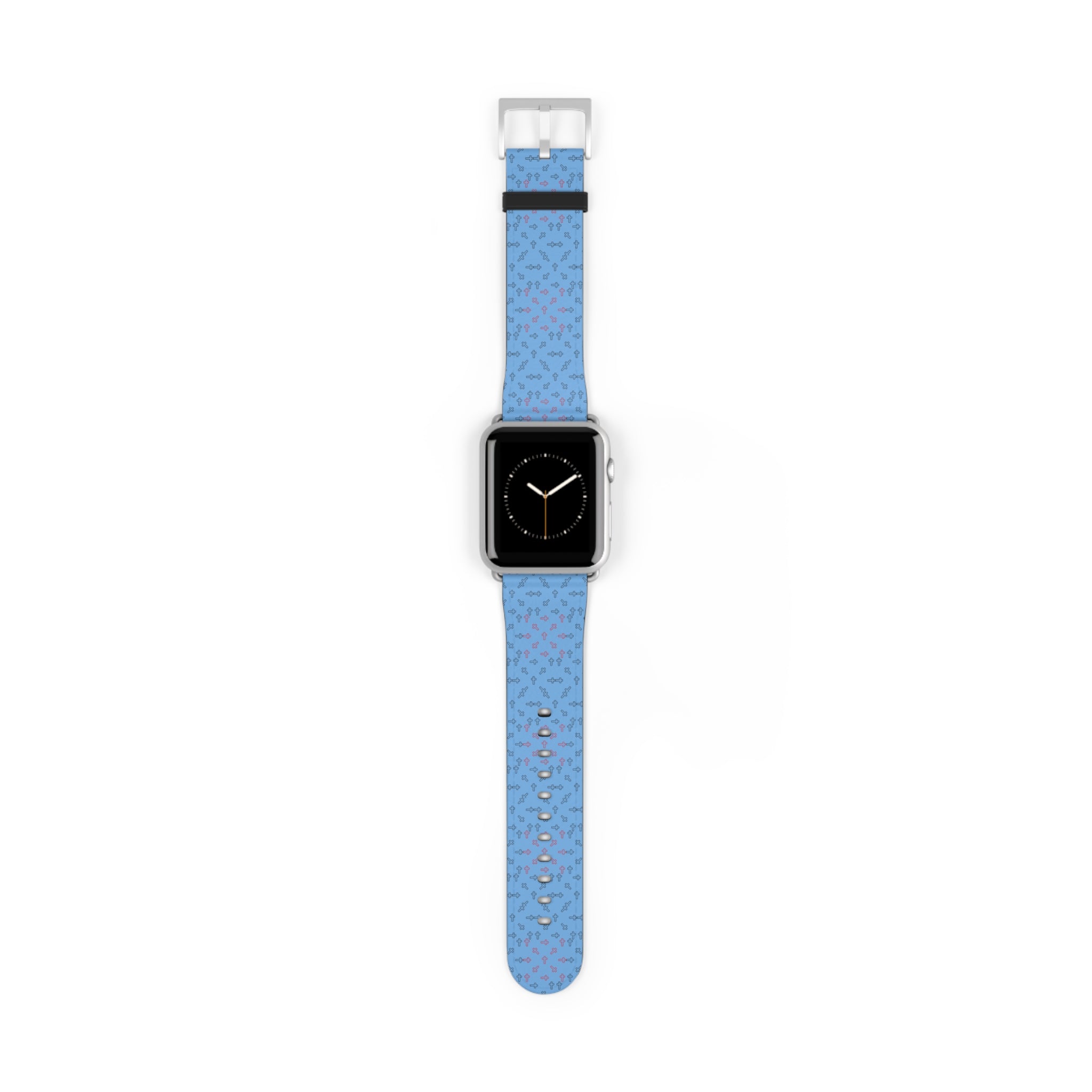 Blue Cross Pattern iWatch Band – Modern Faith Edition for Women