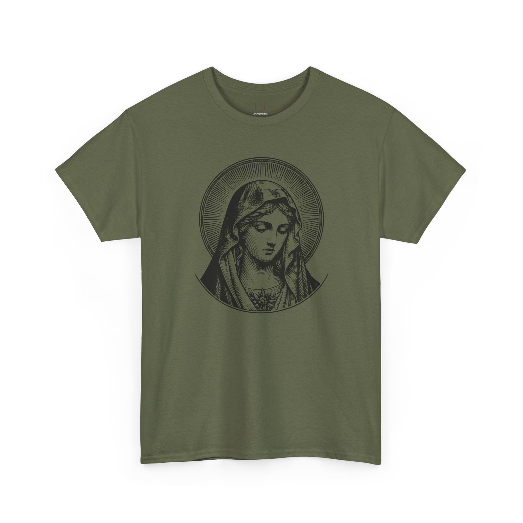 Camiseta vintage del Sagrado Corazón para mujer | Camiseta de arte mariano | Ropa católica para mujer
