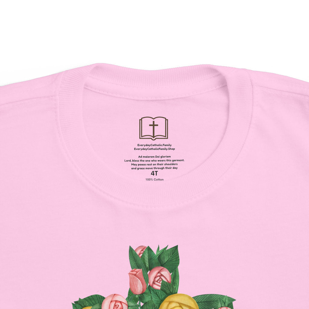 Camiseta cruzada floral para niños pequeños