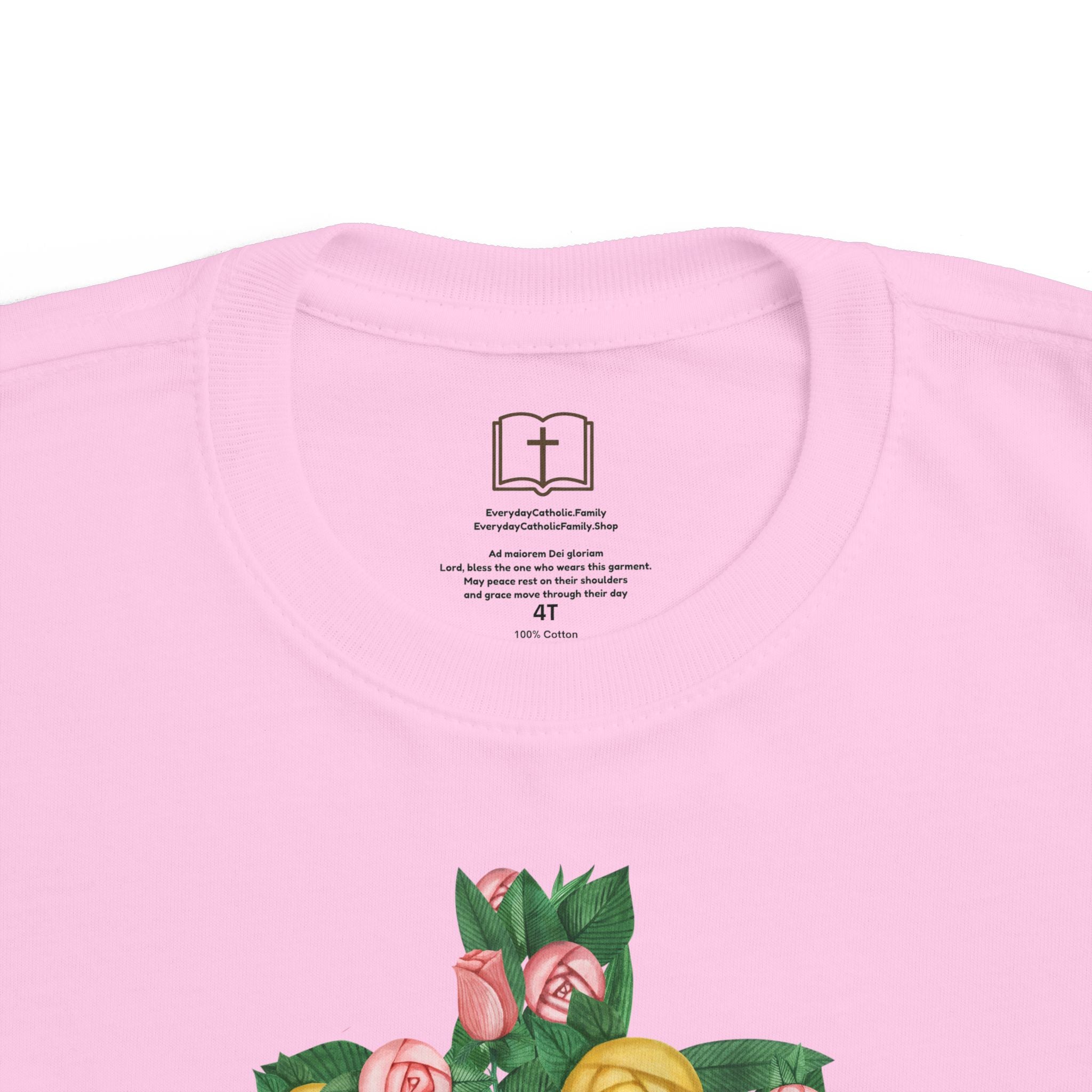 Camiseta cruzada floral para niños pequeños