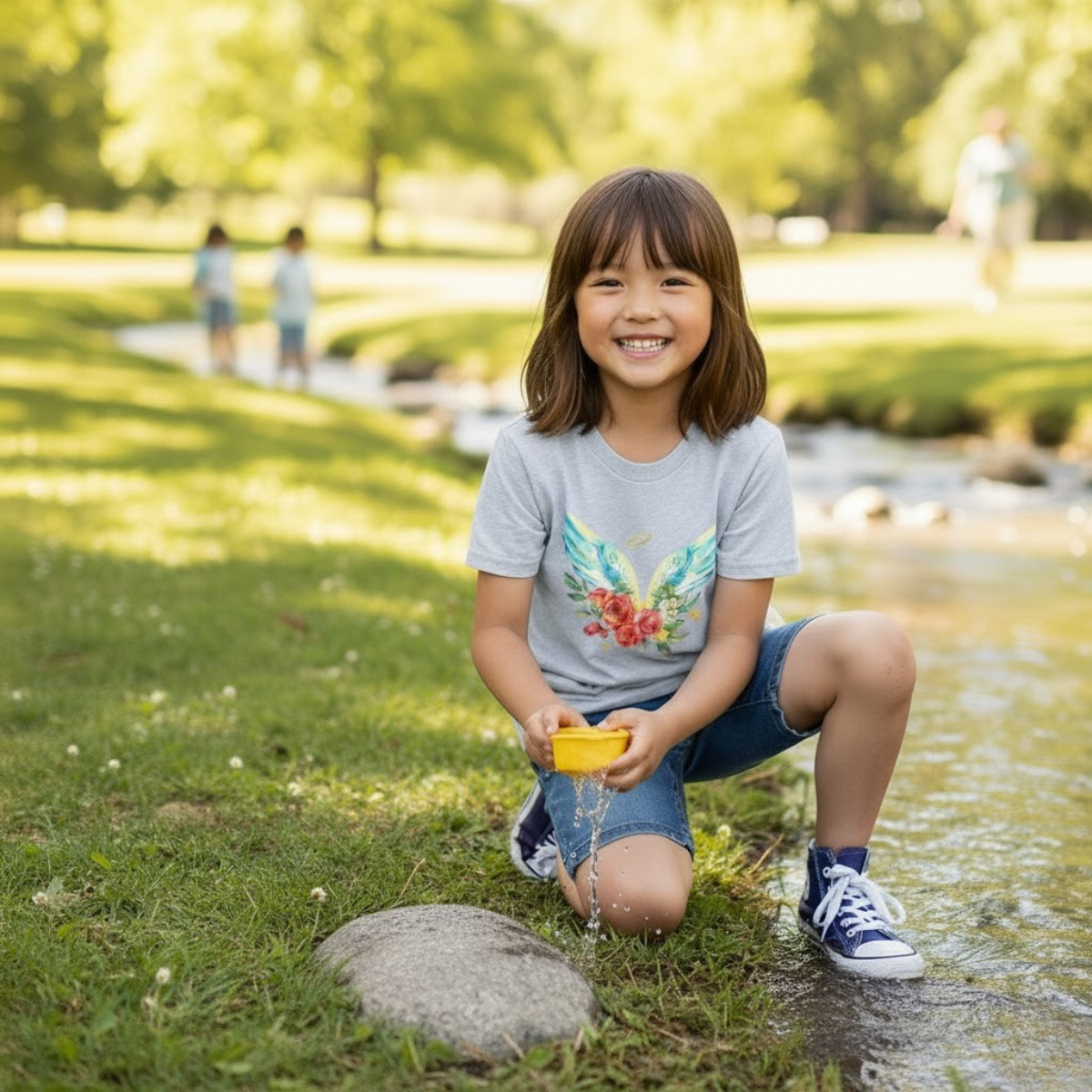Angel Wings Kids T-Shirt | Faith Inspired Christian Tee for Boys & Girls