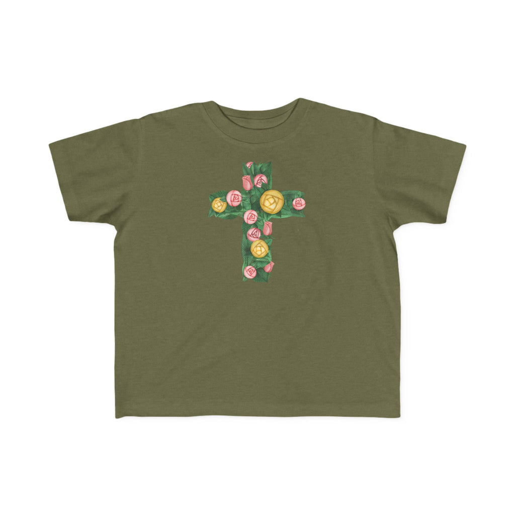 Camiseta cruzada floral para niños pequeños