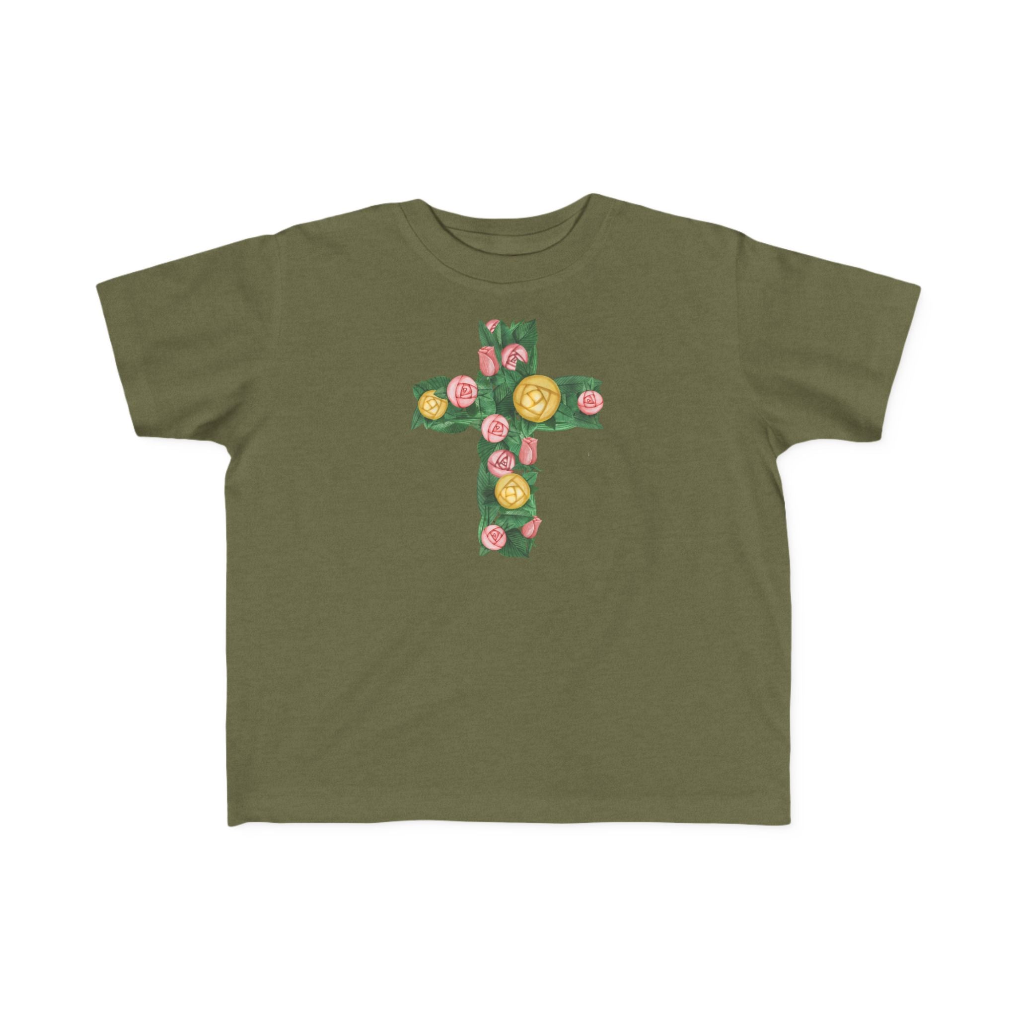 Toddler  Floral Cross Tee