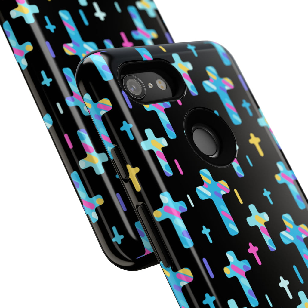Colorful Cross Google Pixel Phone Case | Faith-Inspired Protection | Christian Gift & Everyday Accessory