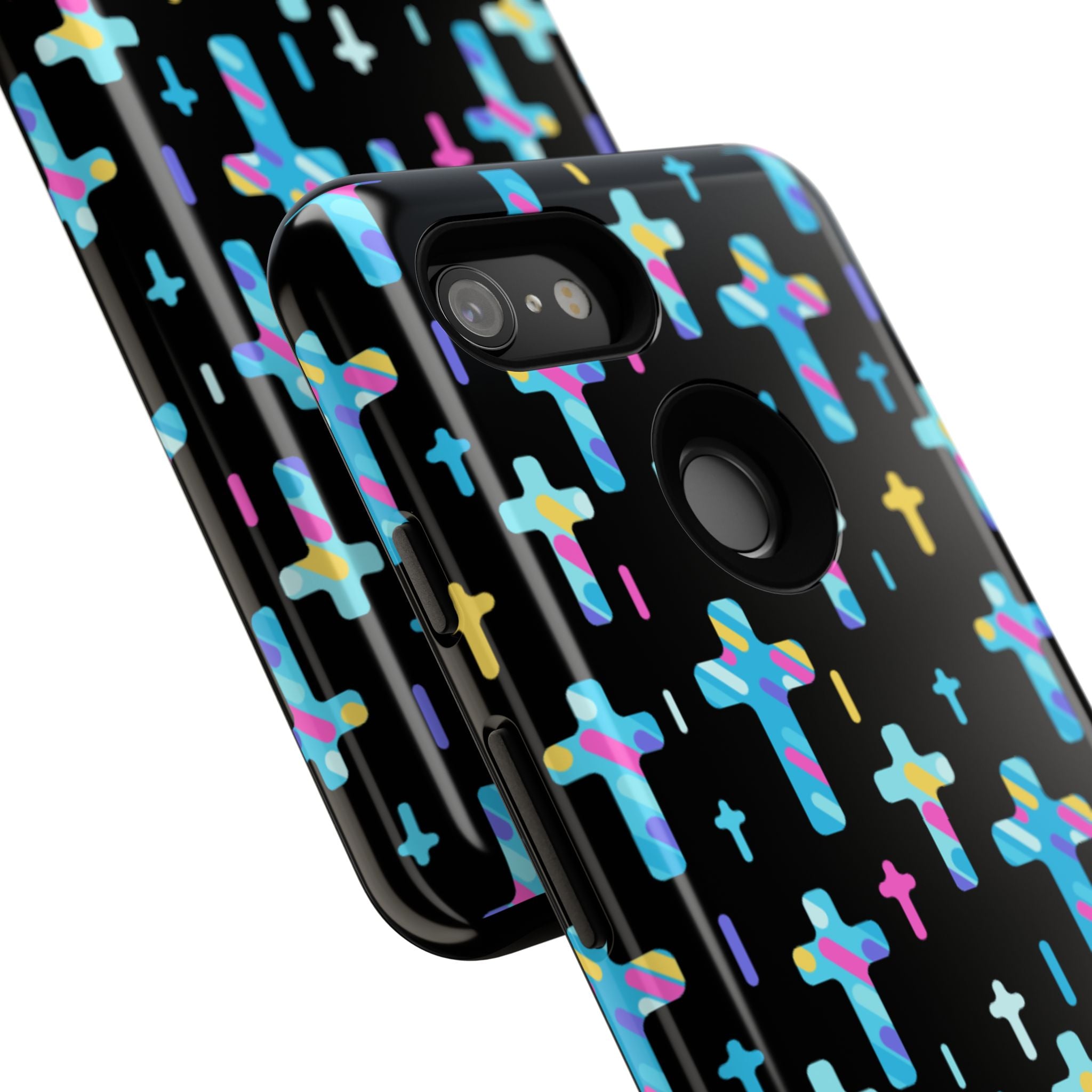 Colorful Cross Google Pixel Phone Case | Faith-Inspired Protection | Christian Gift & Everyday Accessory