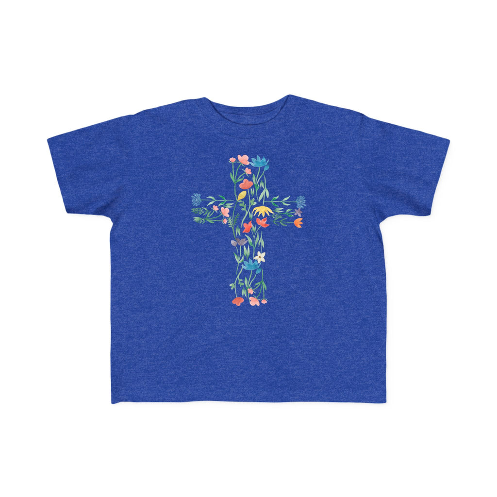 Camiseta cruzada floral para niños pequeños