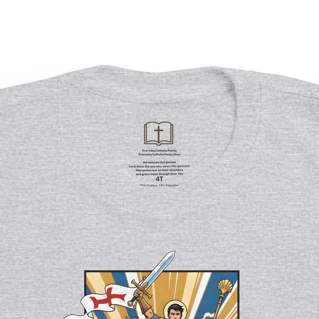 Camiseta infantil de Santiago el Mayor | Camiseta de aventura de Faith's Crusader