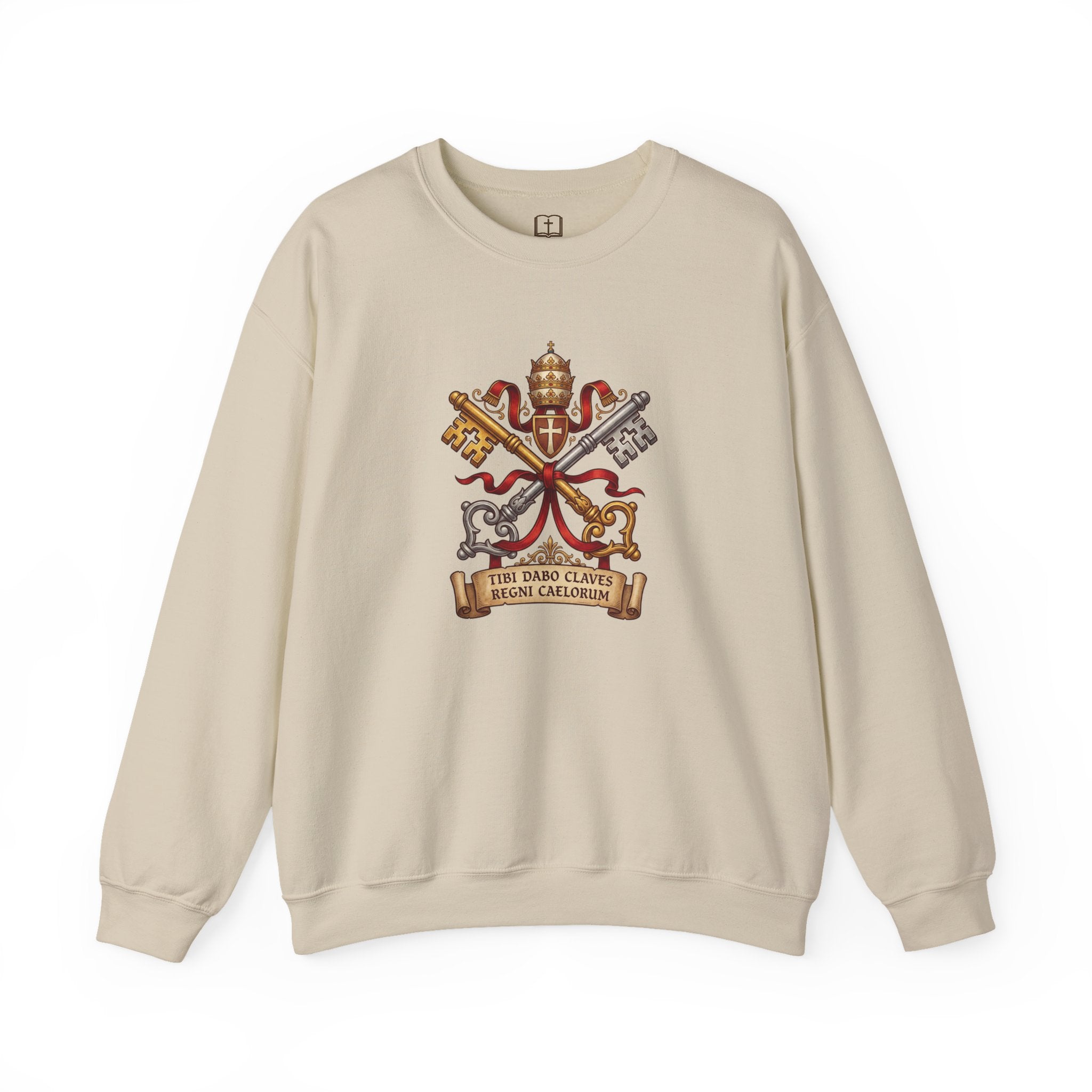 Papal Keys to the Kingdom Catholic Sweatshirt | Vatican Emblem Crewneck