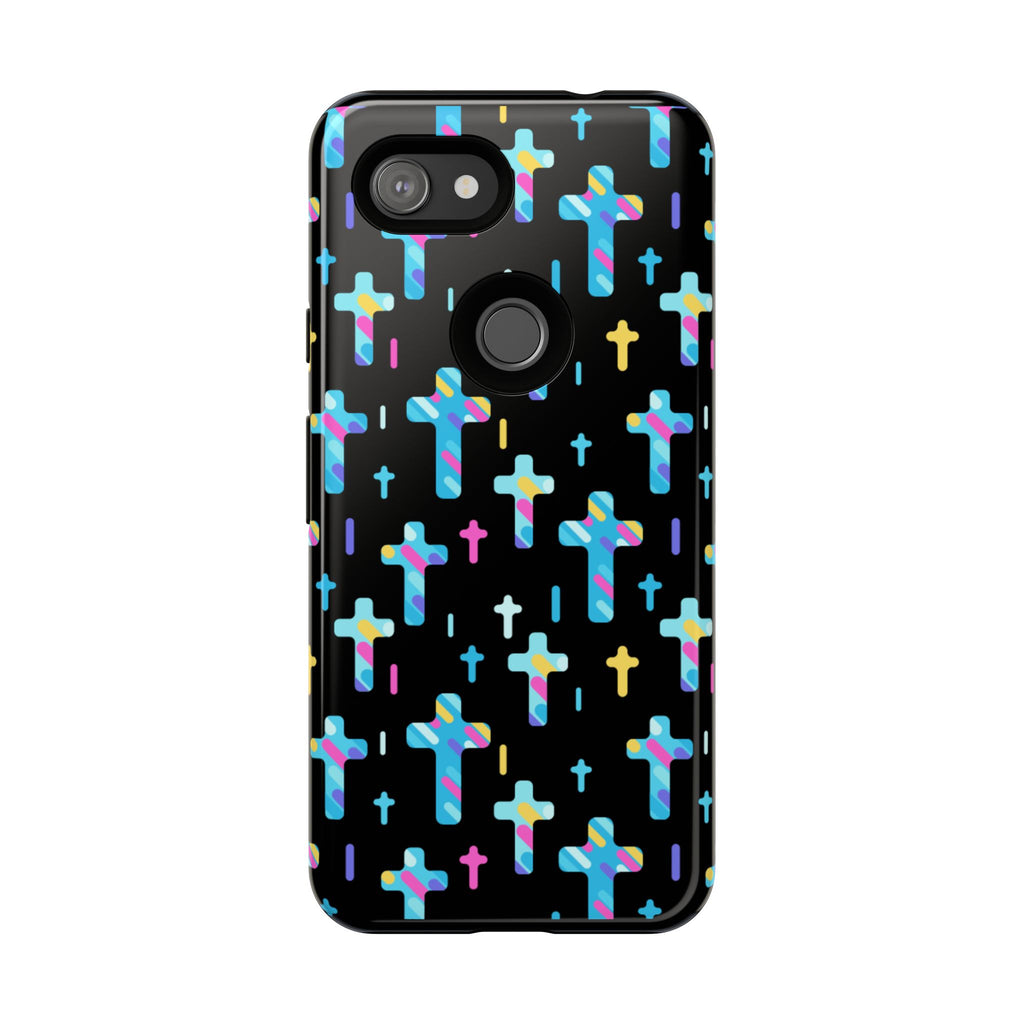 Colorful Cross Google Pixel Phone Case | Faith-Inspired Protection | Christian Gift & Everyday Accessory