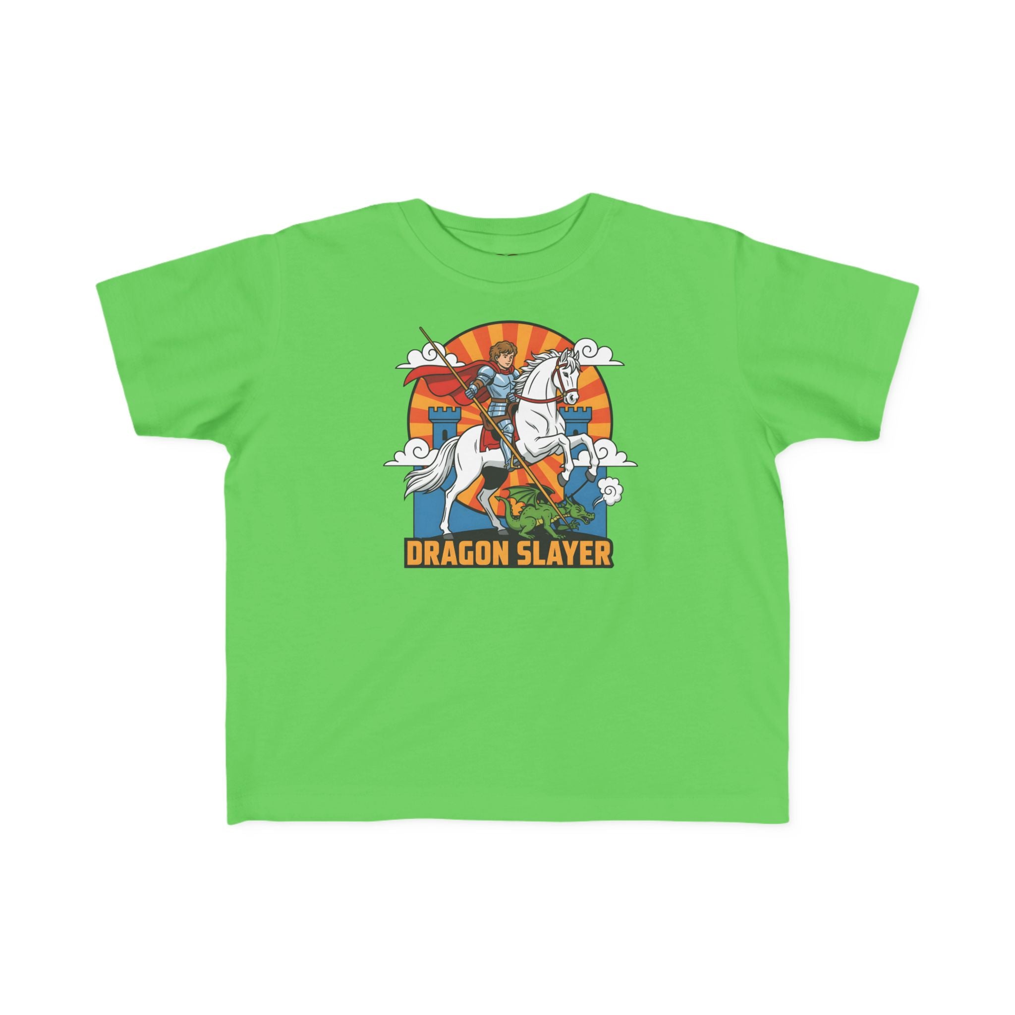 Camiseta infantil de San Jorge Cazador de Dragones | Camiseta de aventura inspirada en la fe para niños