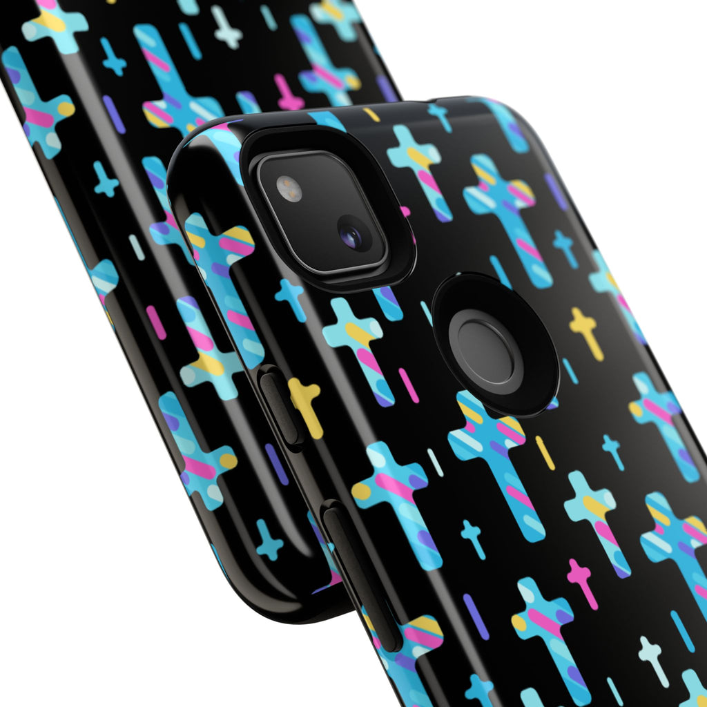 Colorful Cross Google Pixel Phone Case | Faith-Inspired Protection | Christian Gift & Everyday Accessory
