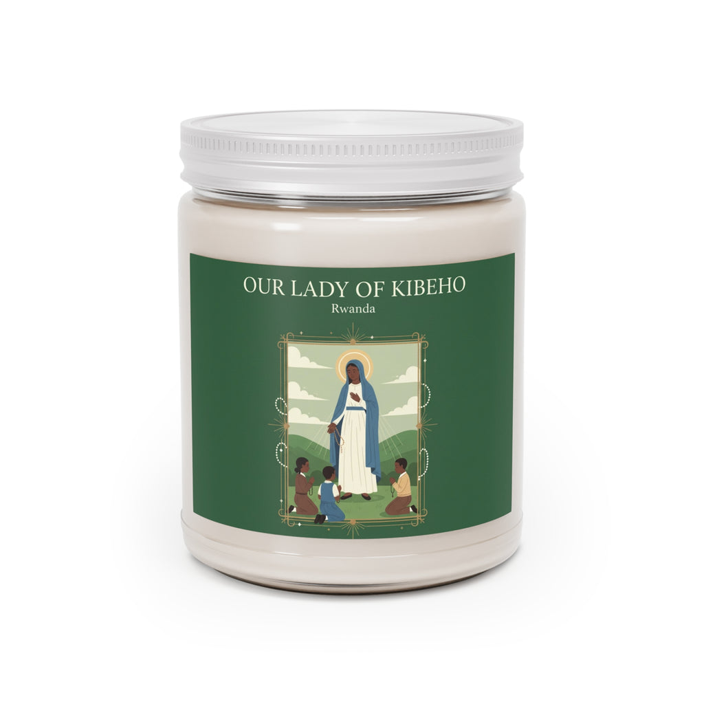 Nuestra Señora de Kibeho - Vela de soja perfumada | Decoración relajante para el hogar, dones espirituales, atención plena, aromaterapia, velas de regalo