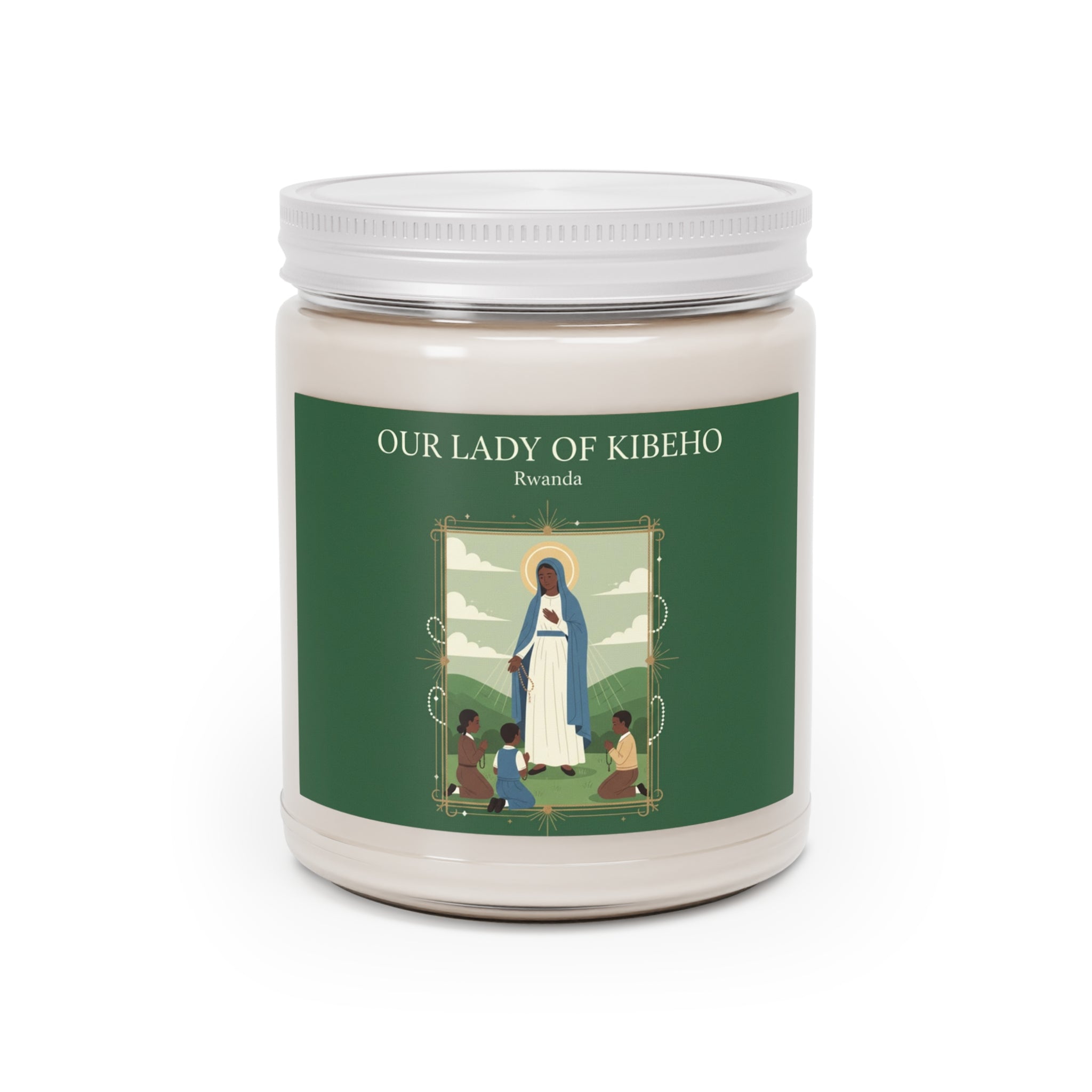 Nuestra Señora de Kibeho - Vela de soja perfumada | Decoración relajante para el hogar, dones espirituales, atención plena, aromaterapia, velas de regalo