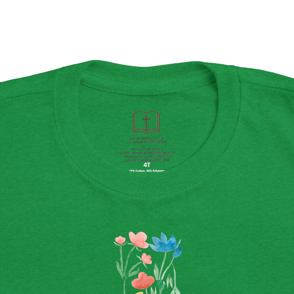 Camiseta cruzada floral para niños pequeños