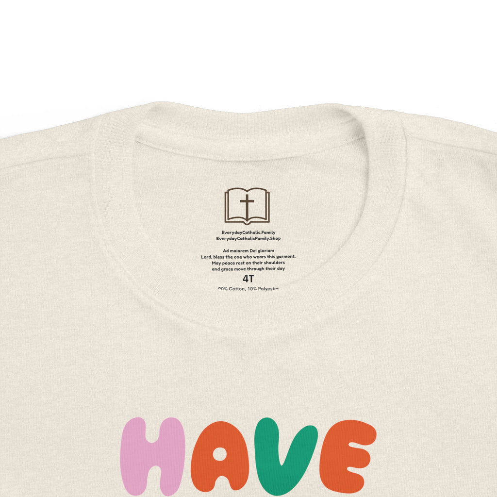 Camiseta "Ten Fe" para niños pequeños | Camiseta cristiana inspiradora para niños y niñas