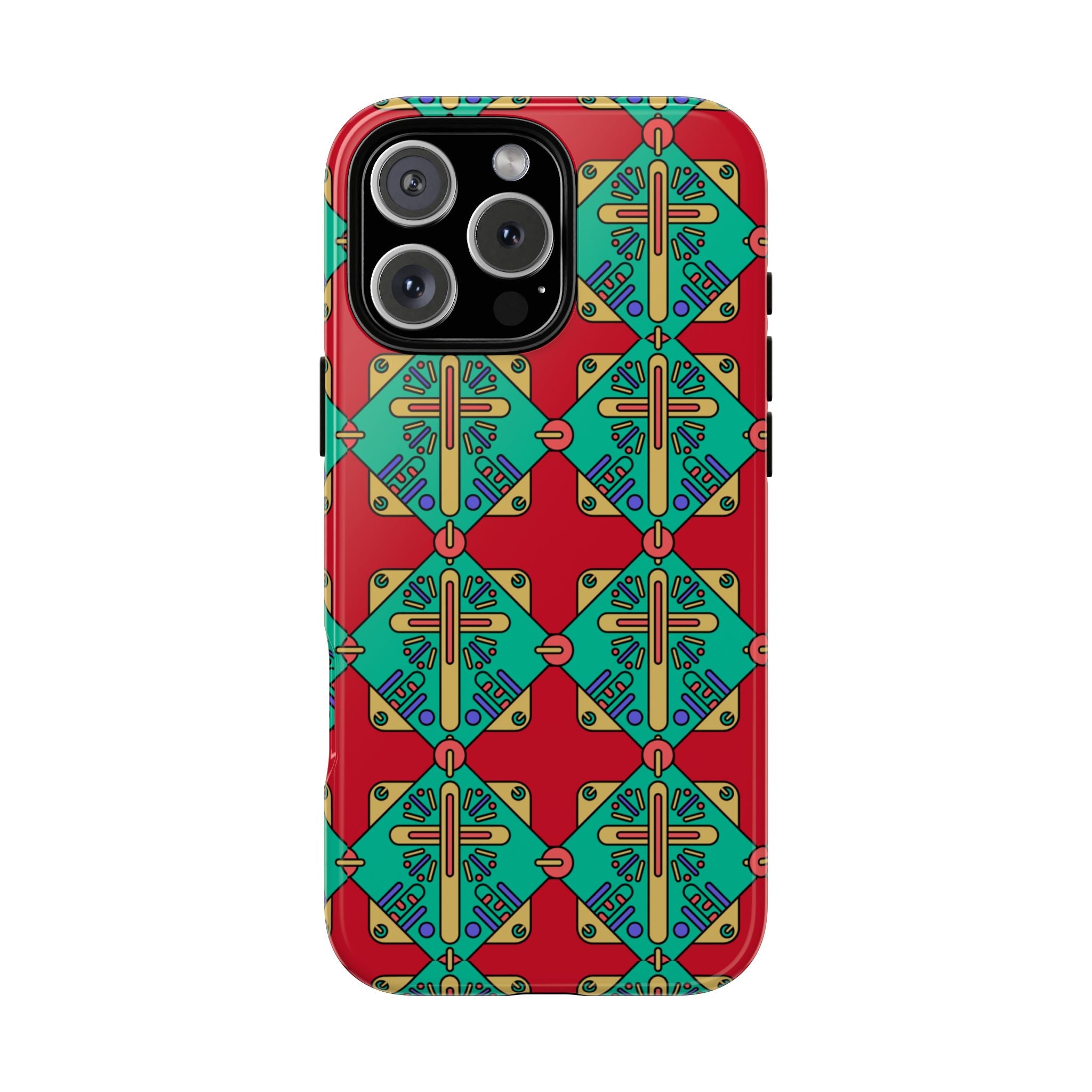 Funda resistente y vibrante para iPhone | Protección artística y colorida | Regalo católico único y elegante accesorio para teléfono