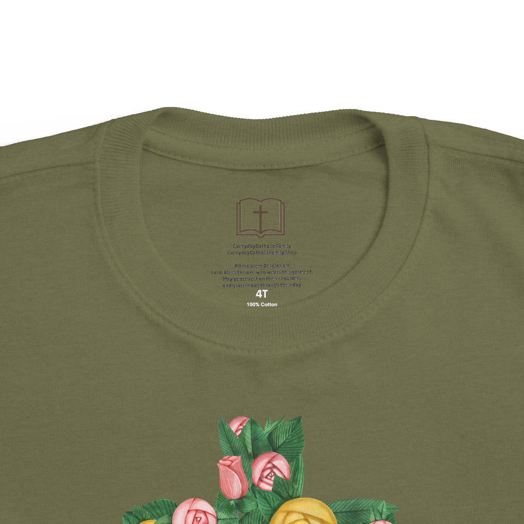 Camiseta cruzada floral para niños pequeños