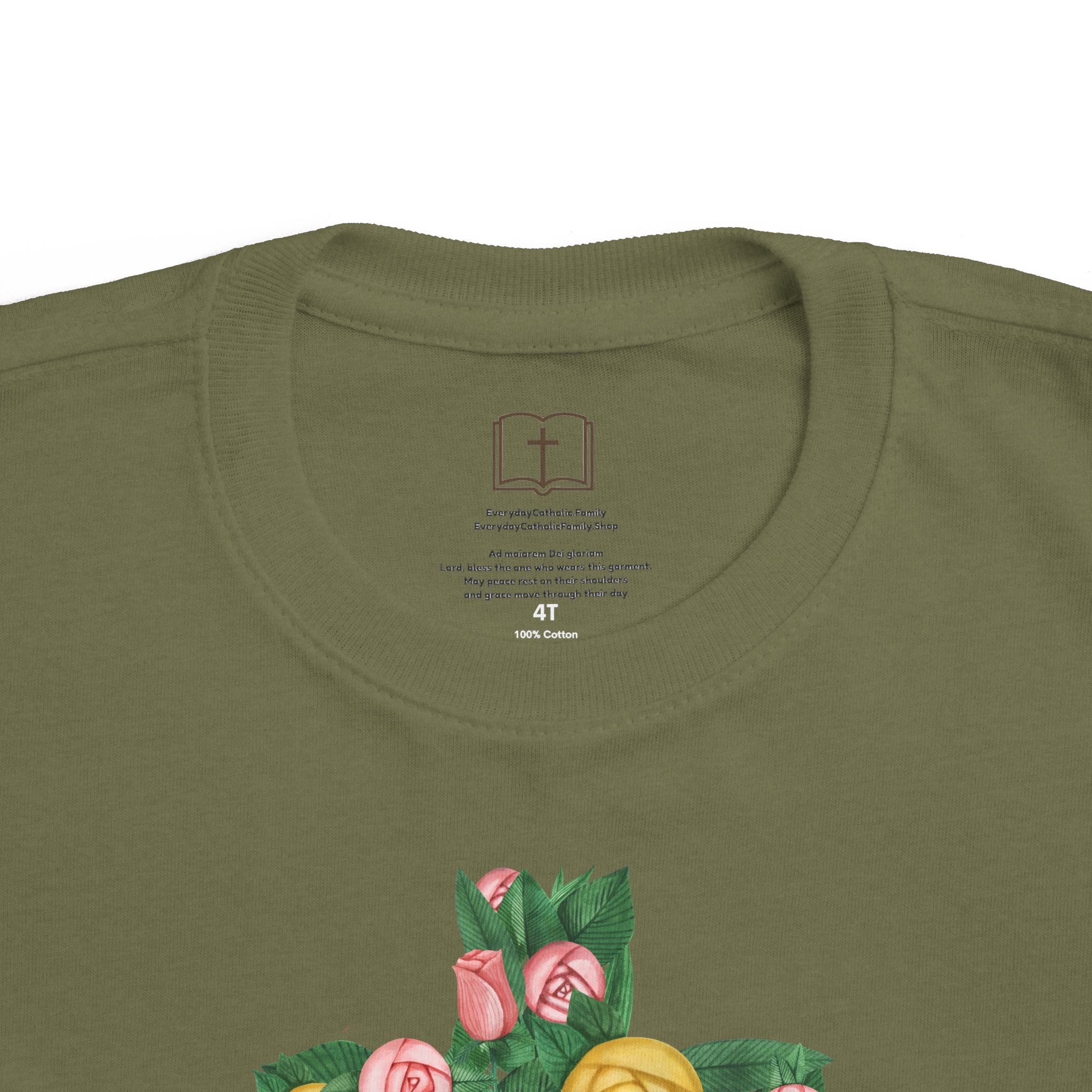 Camiseta cruzada floral para niños pequeños