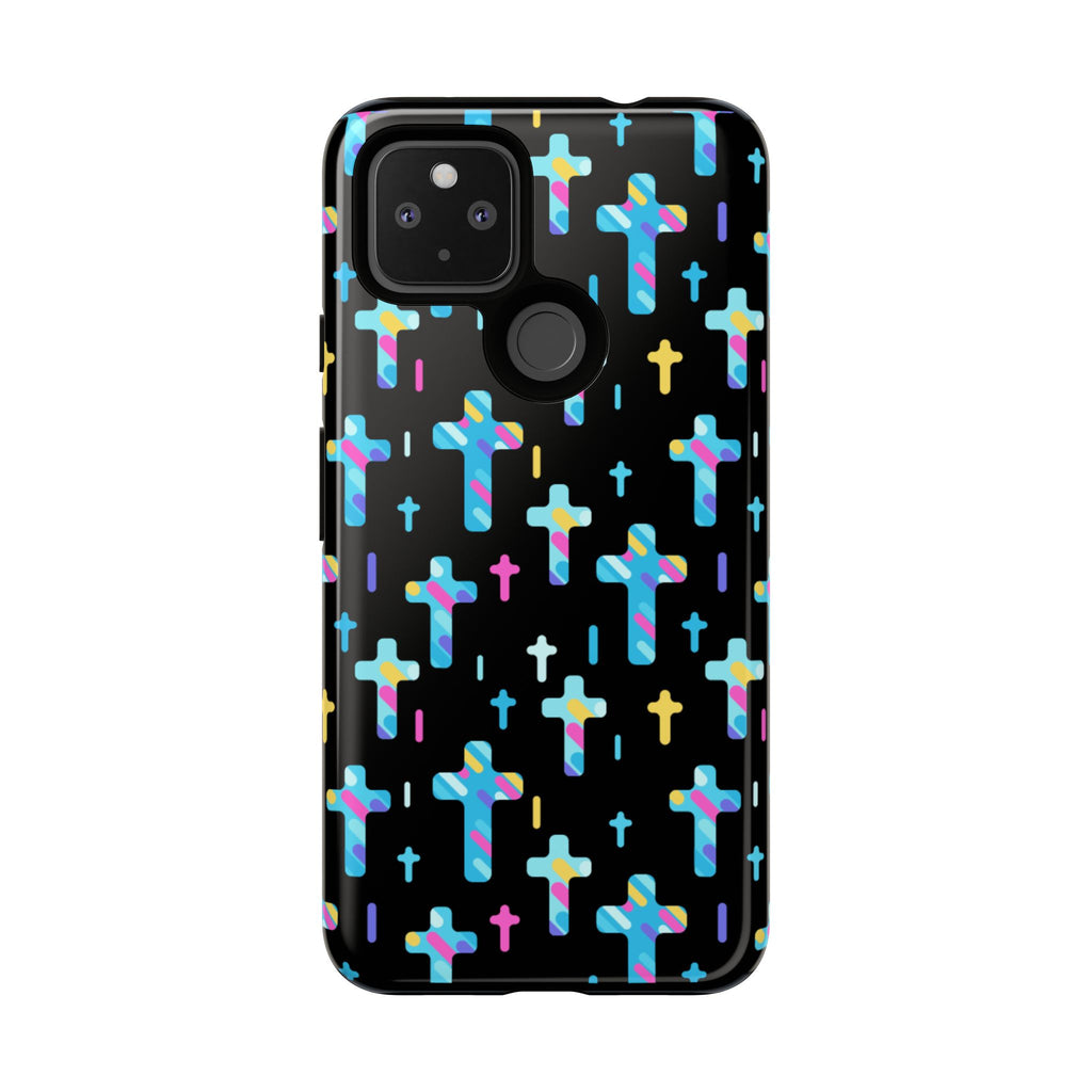 Colorful Cross Google Pixel Phone Case | Faith-Inspired Protection | Christian Gift & Everyday Accessory