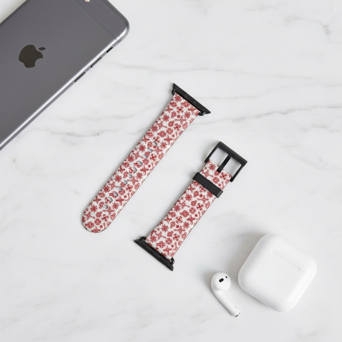 Christian Cross Apple Watch Band | Faith Inspired Faux Leather Strap